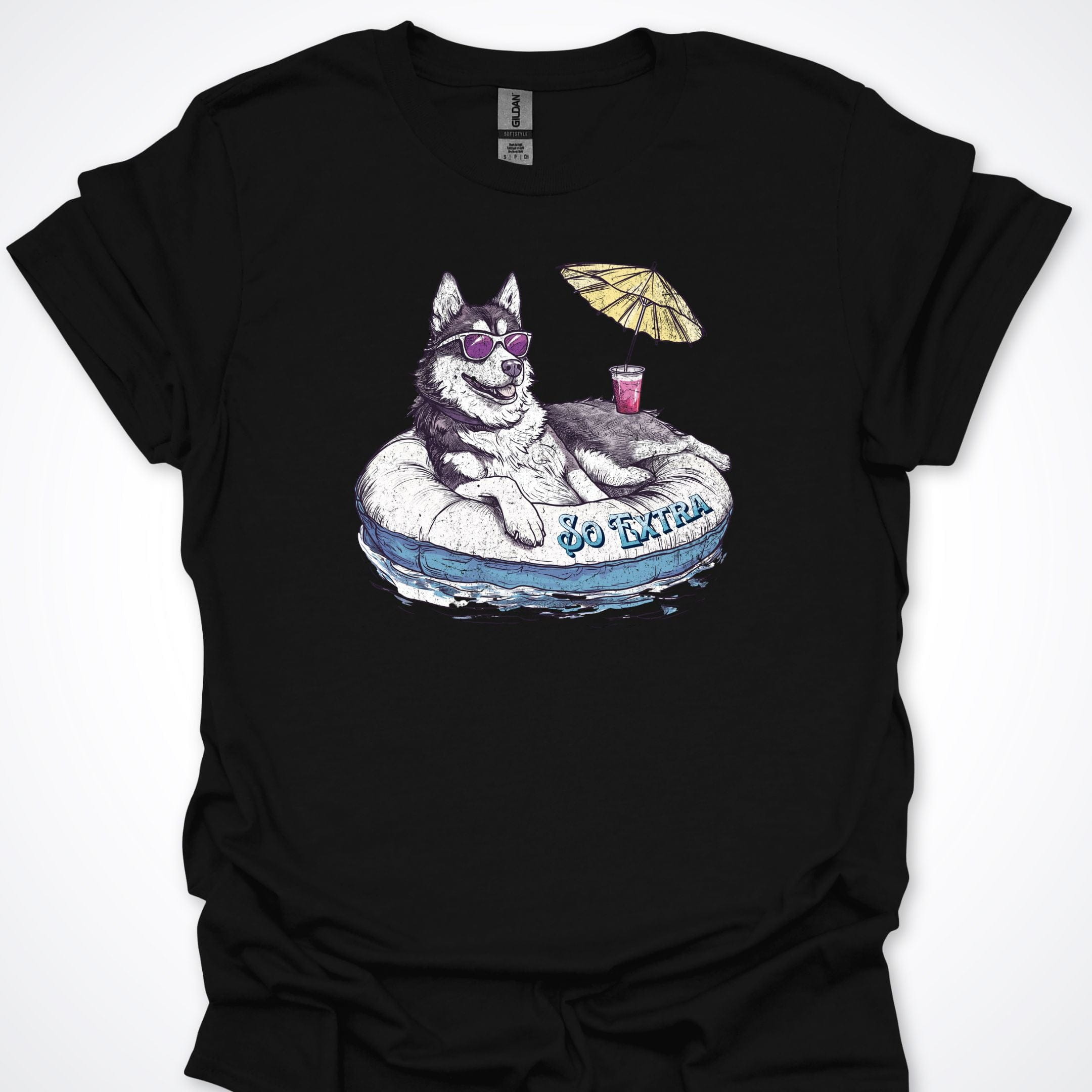 T-Shirt Black / S So Extra Husky Chilling Premium Unisex T-Shirt ReallyintoDogs