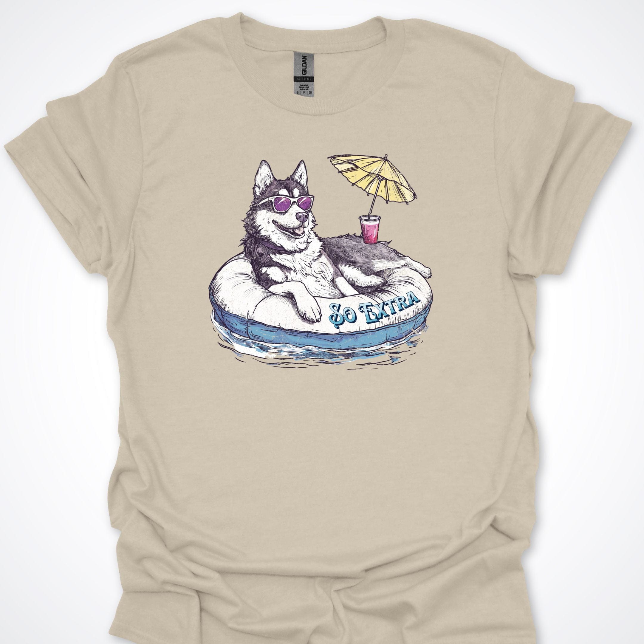 T-Shirt Natural / S So Extra Husky Chilling Premium Unisex T-Shirt ReallyintoDogs