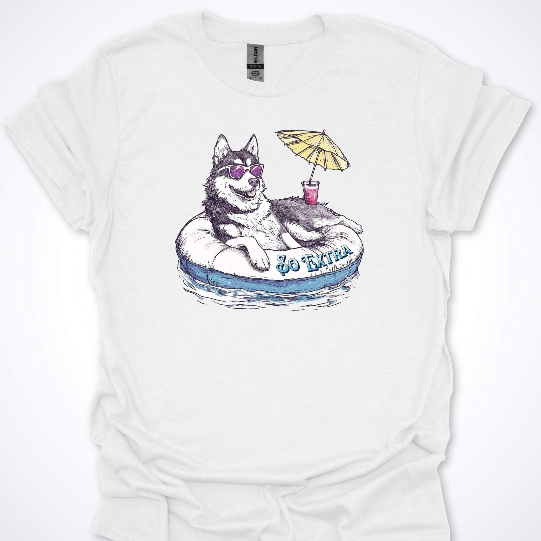 T-Shirt White / S So Extra Husky Chilling Premium Unisex T-Shirt ReallyintoDogs