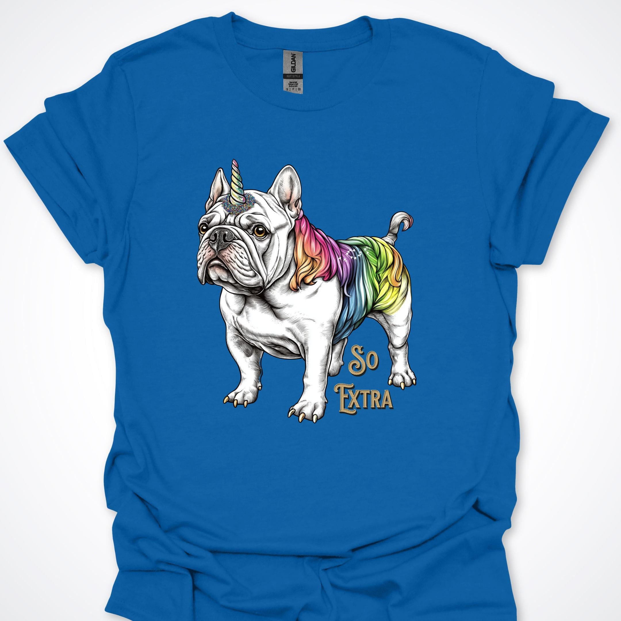 T-Shirt Royal / S So Extra Unicorn French Bulldog Premium Unisex T-Shirt ReallyintoDogs