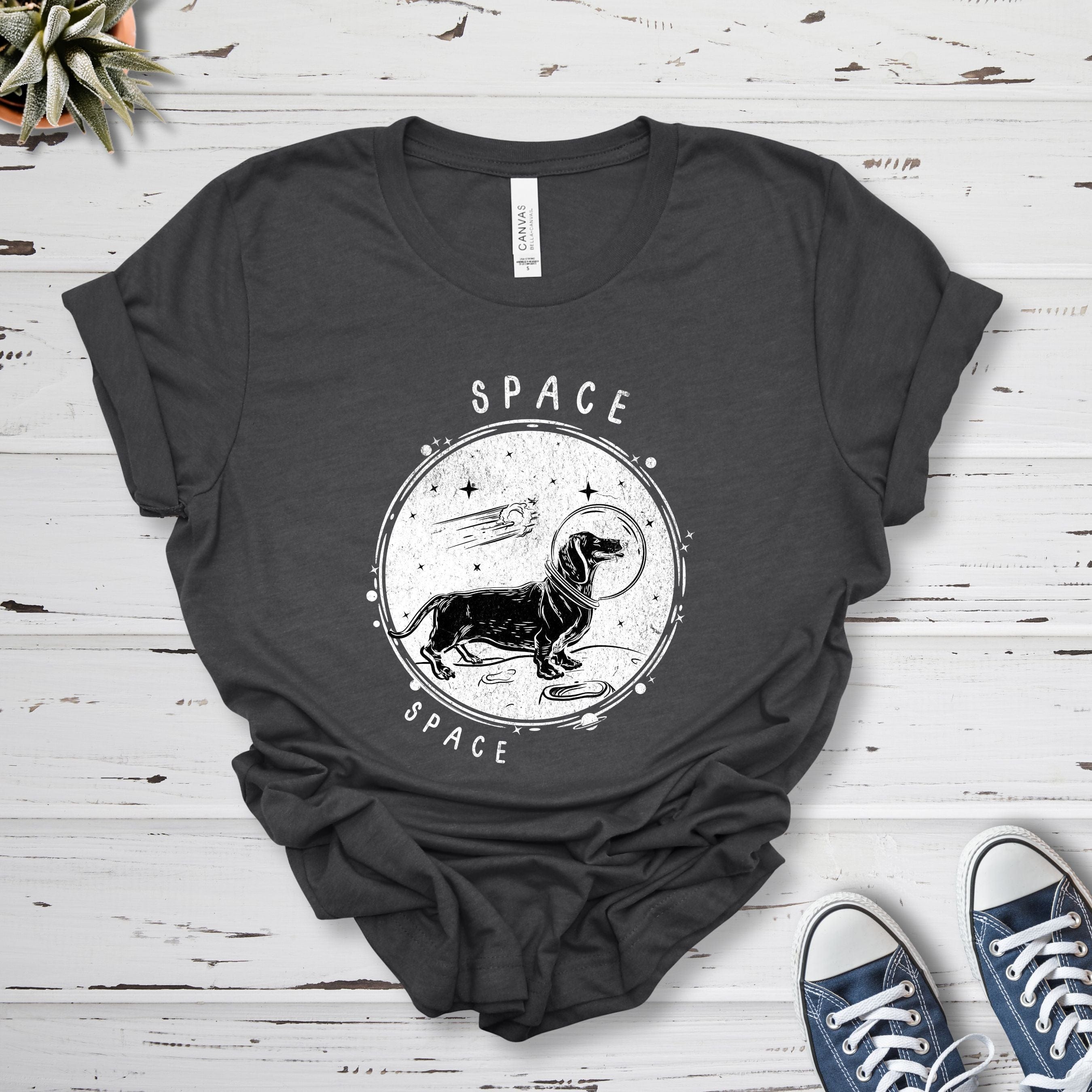 T-Shirt Dark Grey Heather / S Space Premium Unisex T-Shirt --reallyintothat