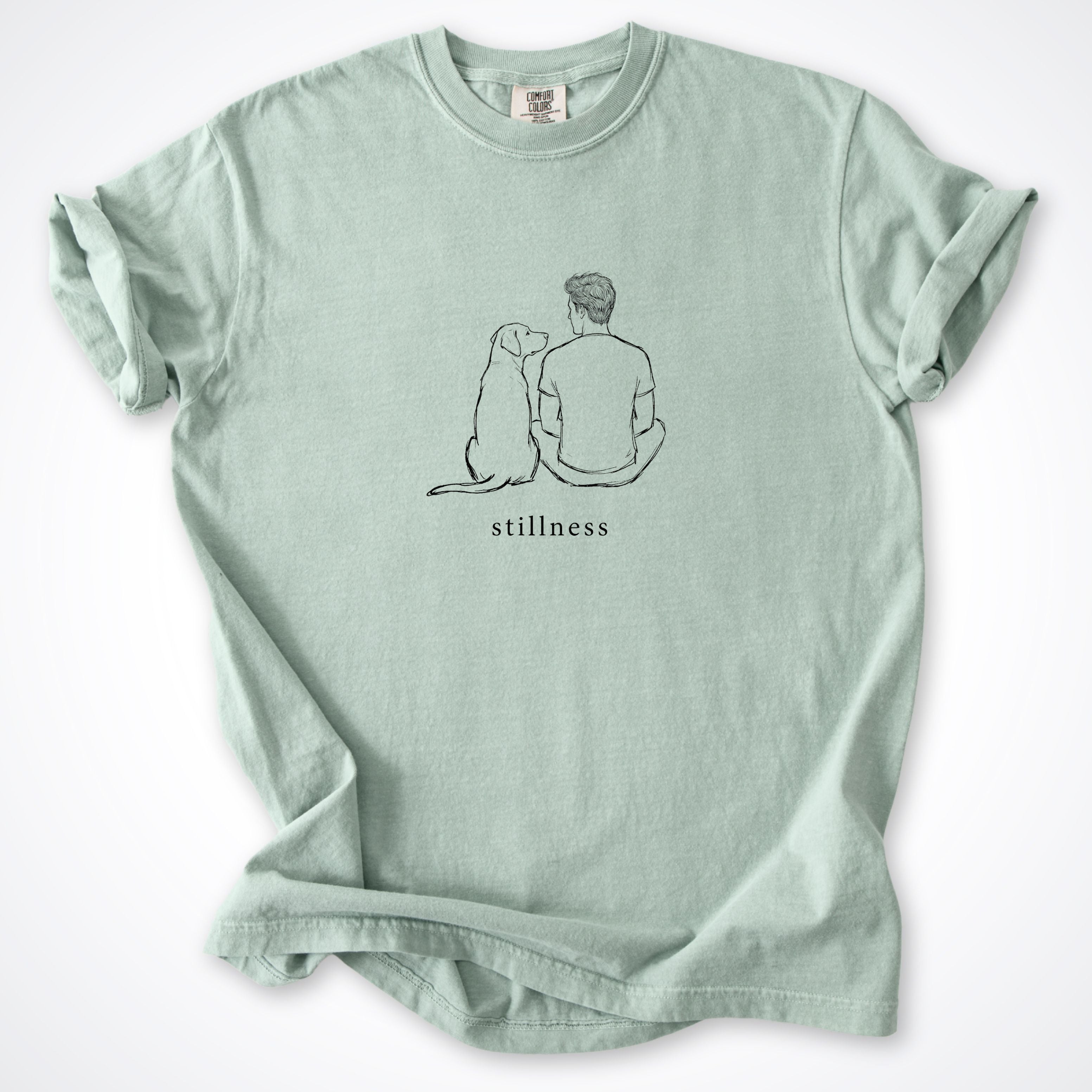 Stillness Dog Man Premium T-Shirt - Bay