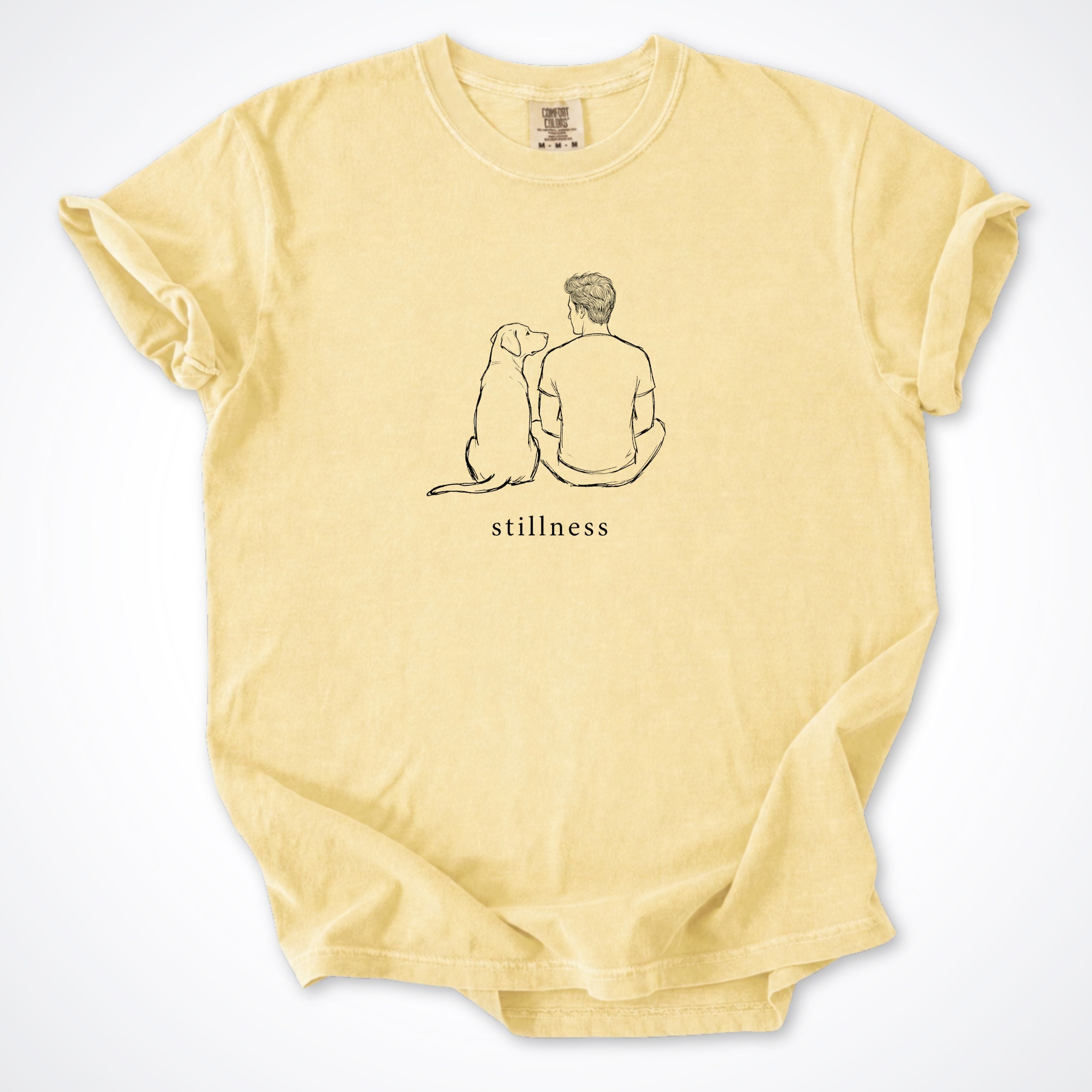 Stillness Dog Man Premium T-Shirt - Butter