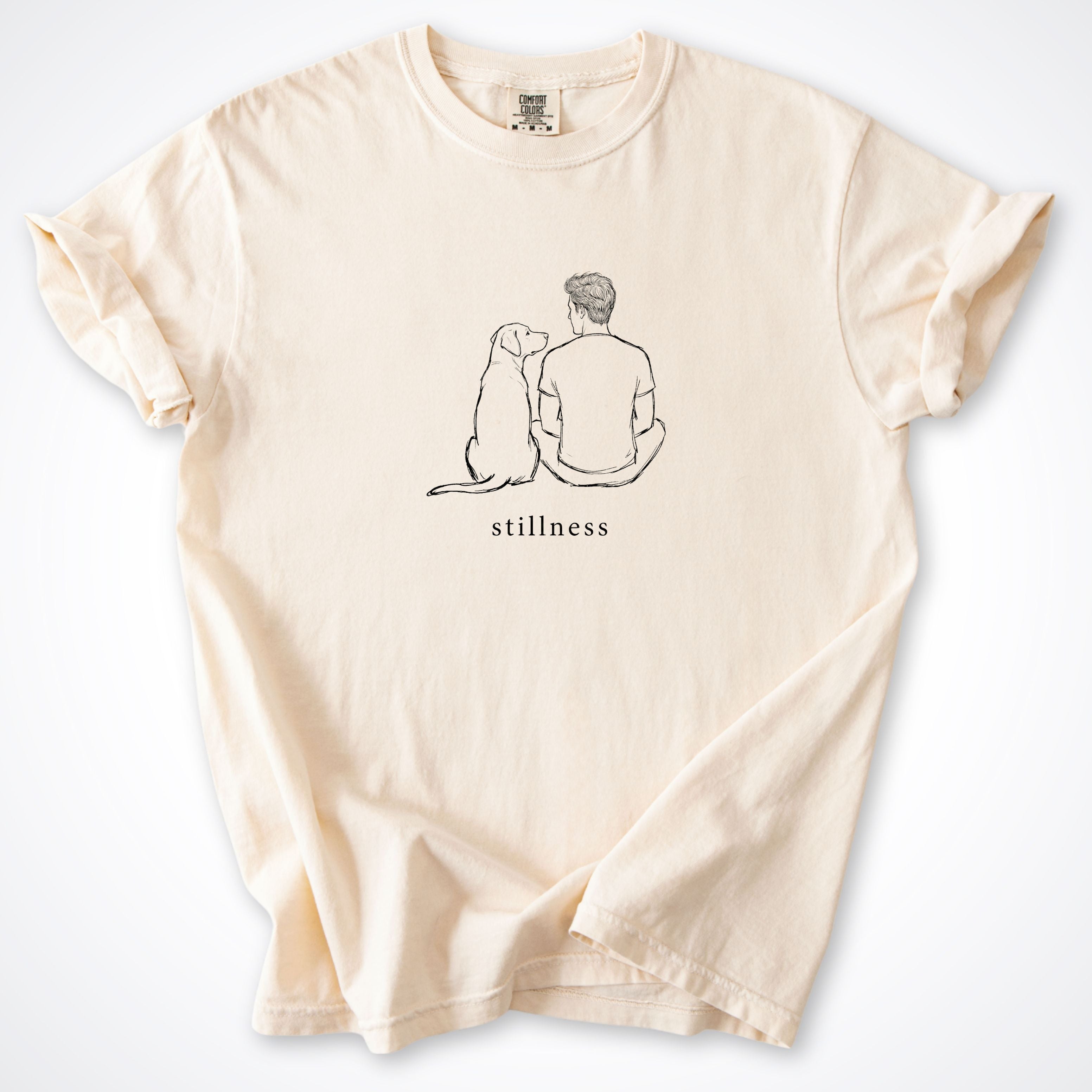 Stillness Dog Man Premium T-Shirt - Ivory