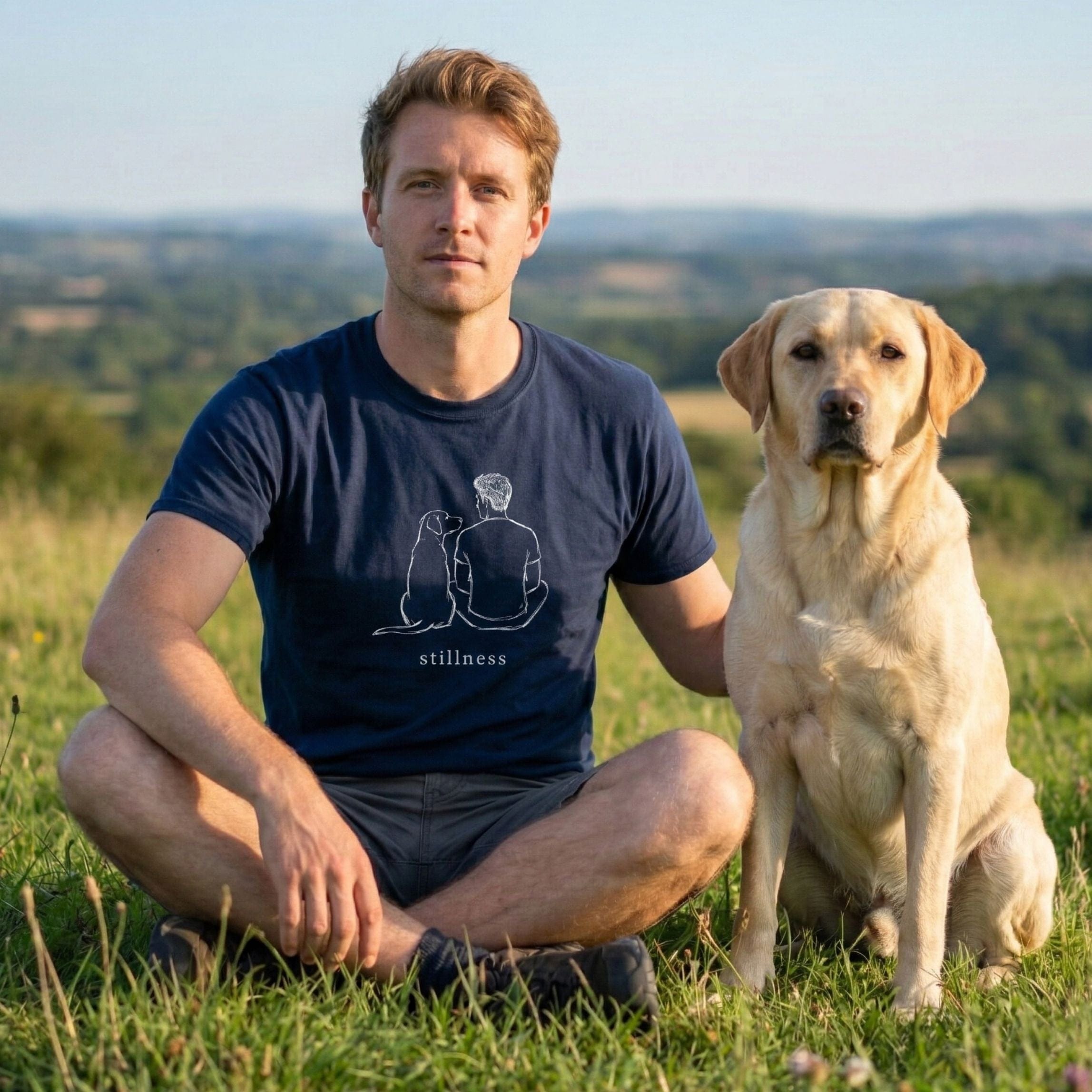 T-Shirt Stillness Dog Man T-Shirt ReallyintoDogs