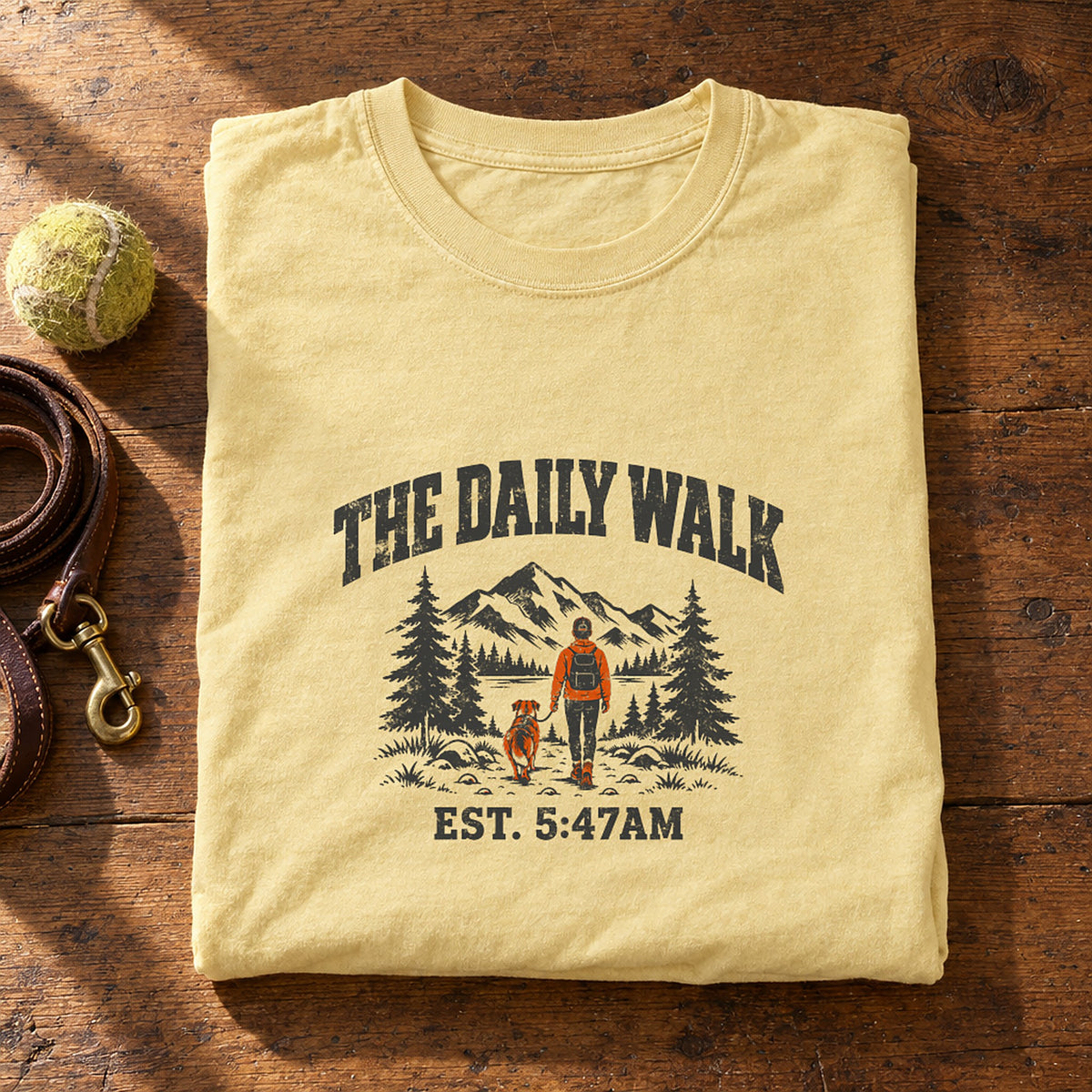 The Daily Walk. Man & Dog Butter folded