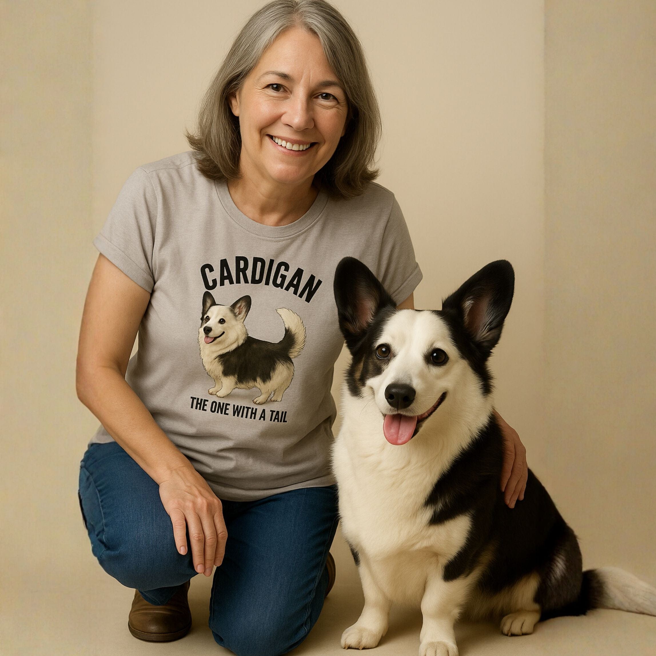 T-Shirt The One With The Tail Cardigan Corgi T-Shirt ReallyintoDogs