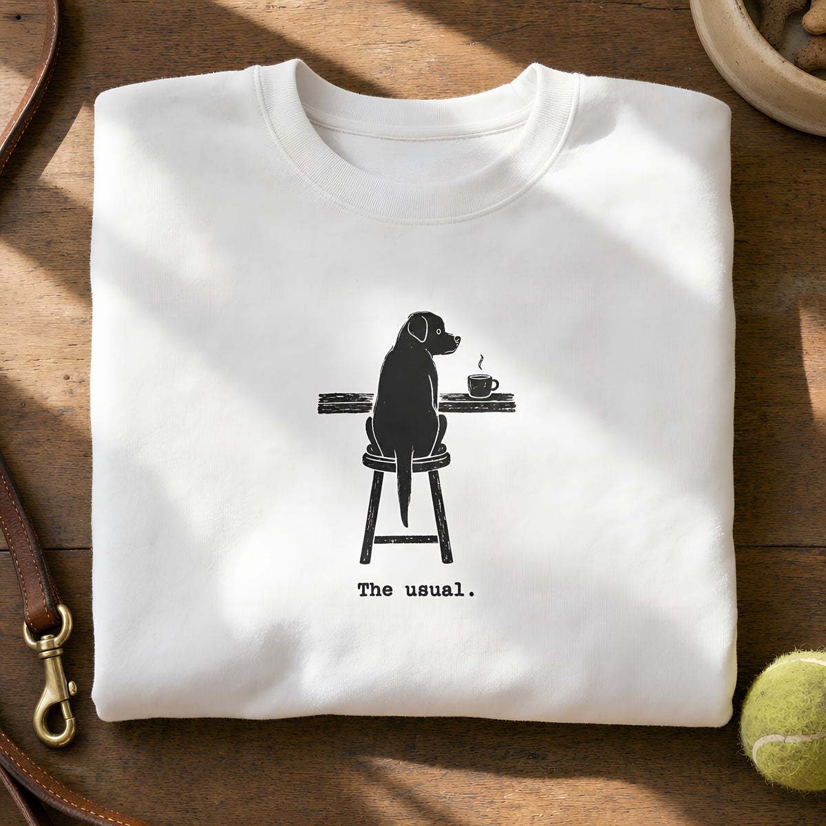 The Usual Crewneck Sweatshirt White folded