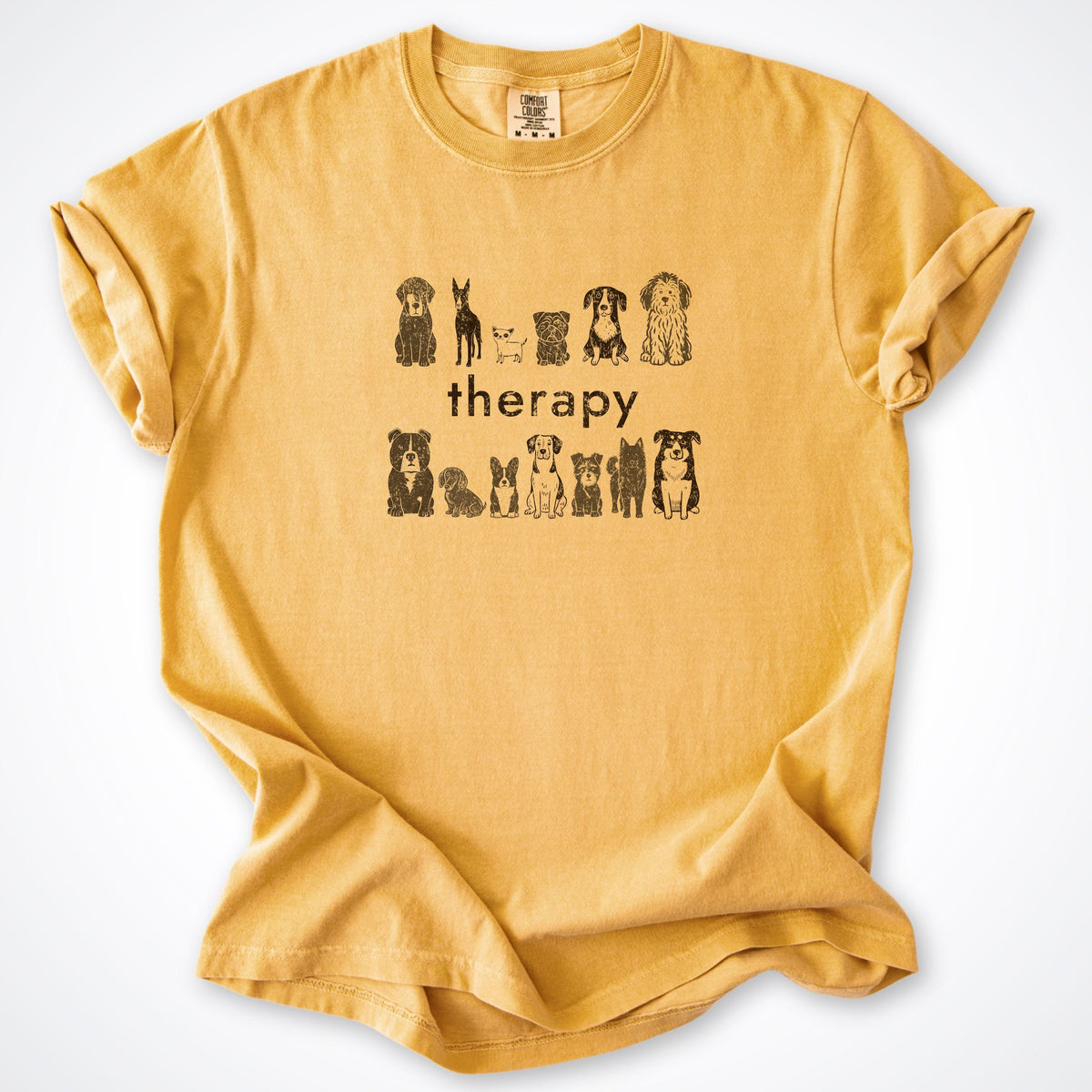 T-Shirt Mustard / S Therapy Premium T-Shirt ReallyintoDogs