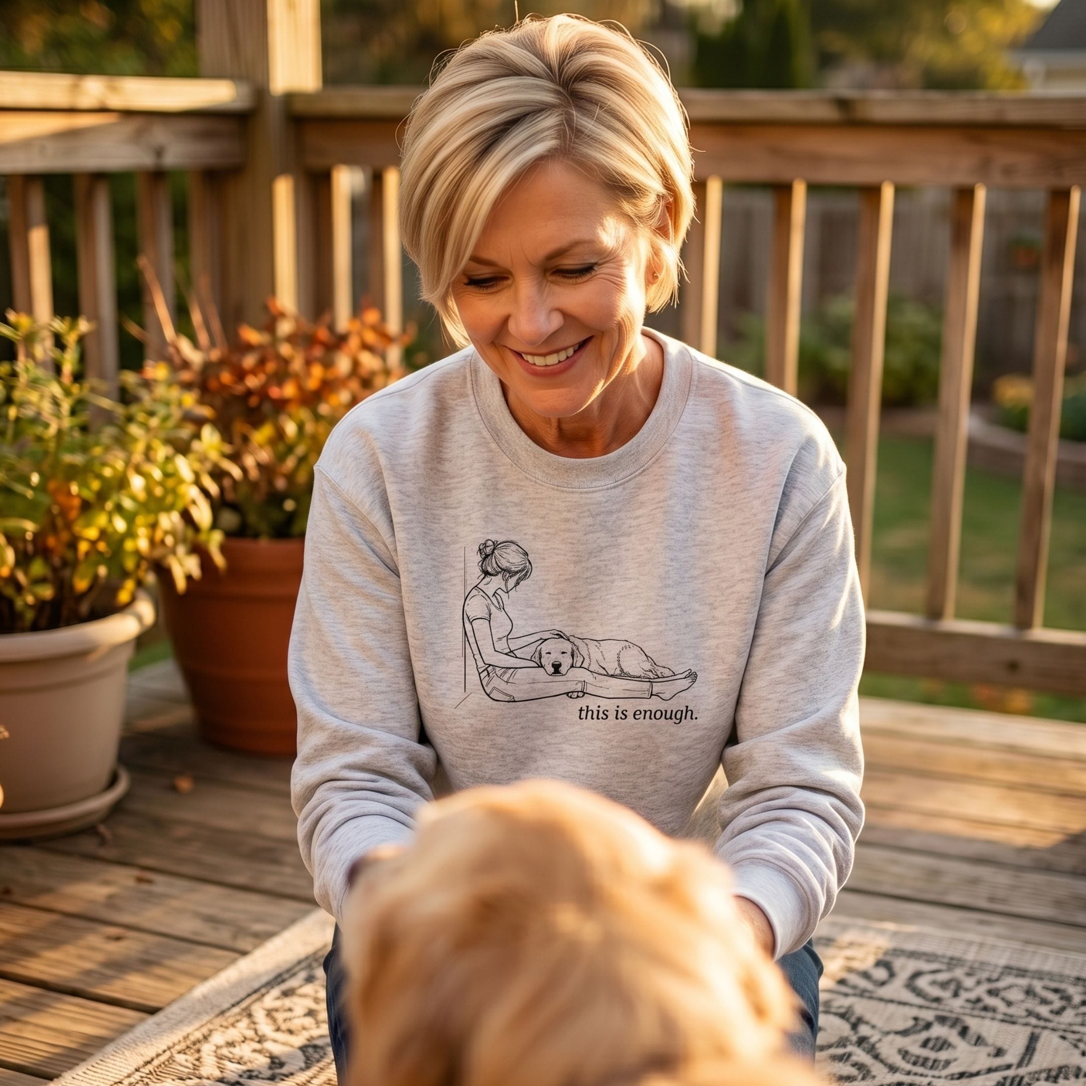 Sweatshirt This Is Enough Crewneck Sweatshirt ReallyintoDogs