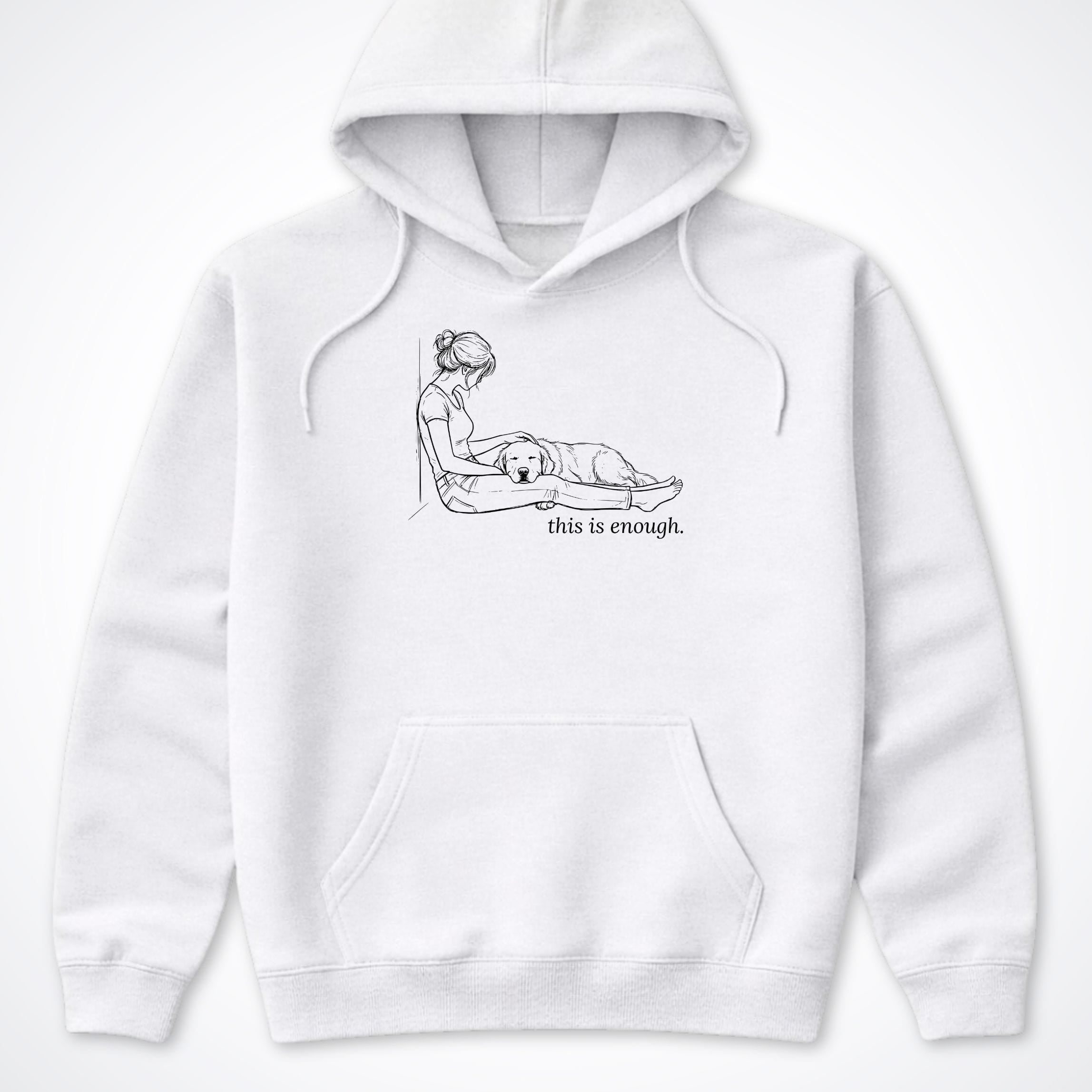 Hoodie Ash / S This Is Enough Hooded Sweatshirt ReallyintoDogs