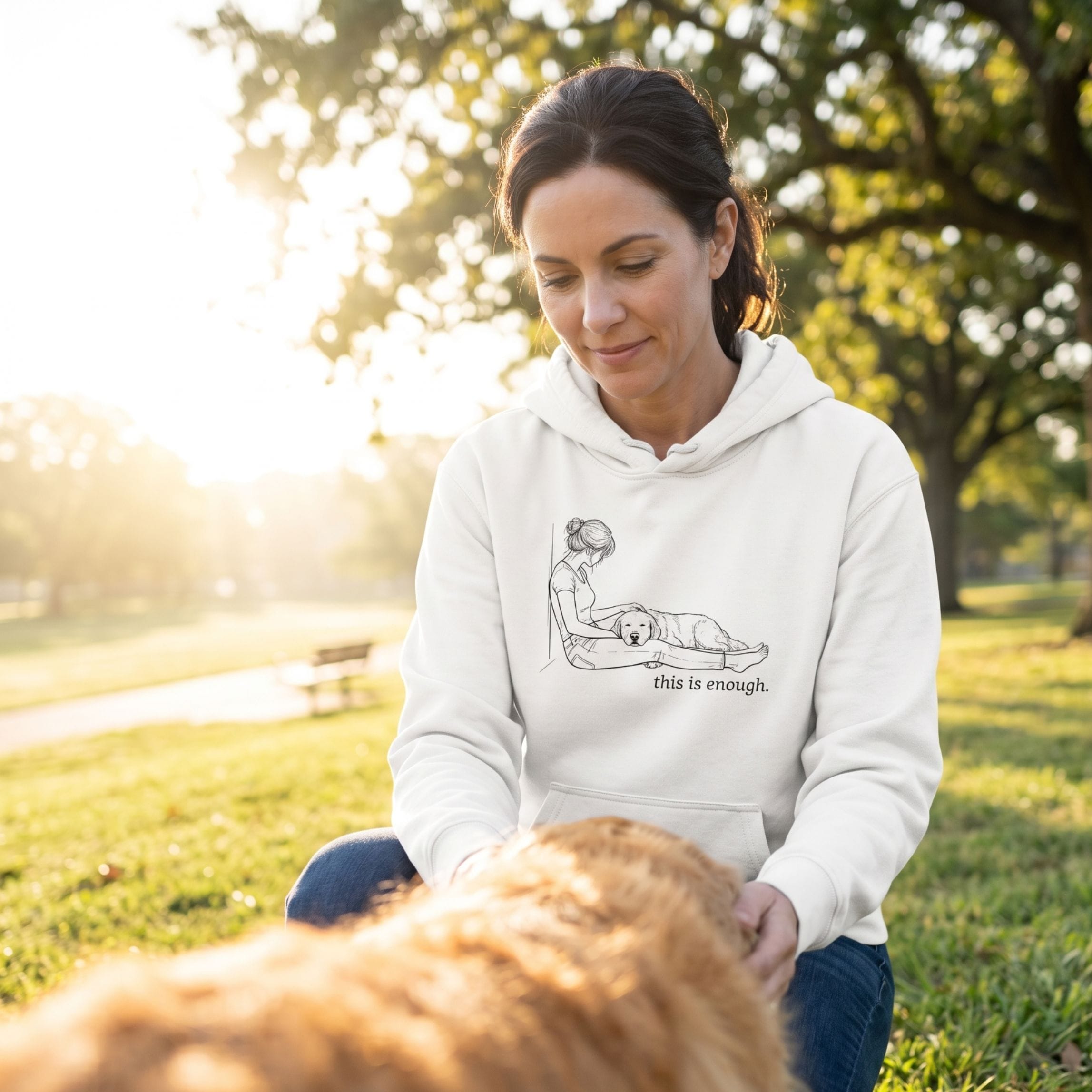 Hoodie This Is Enough Hooded Sweatshirt ReallyintoDogs