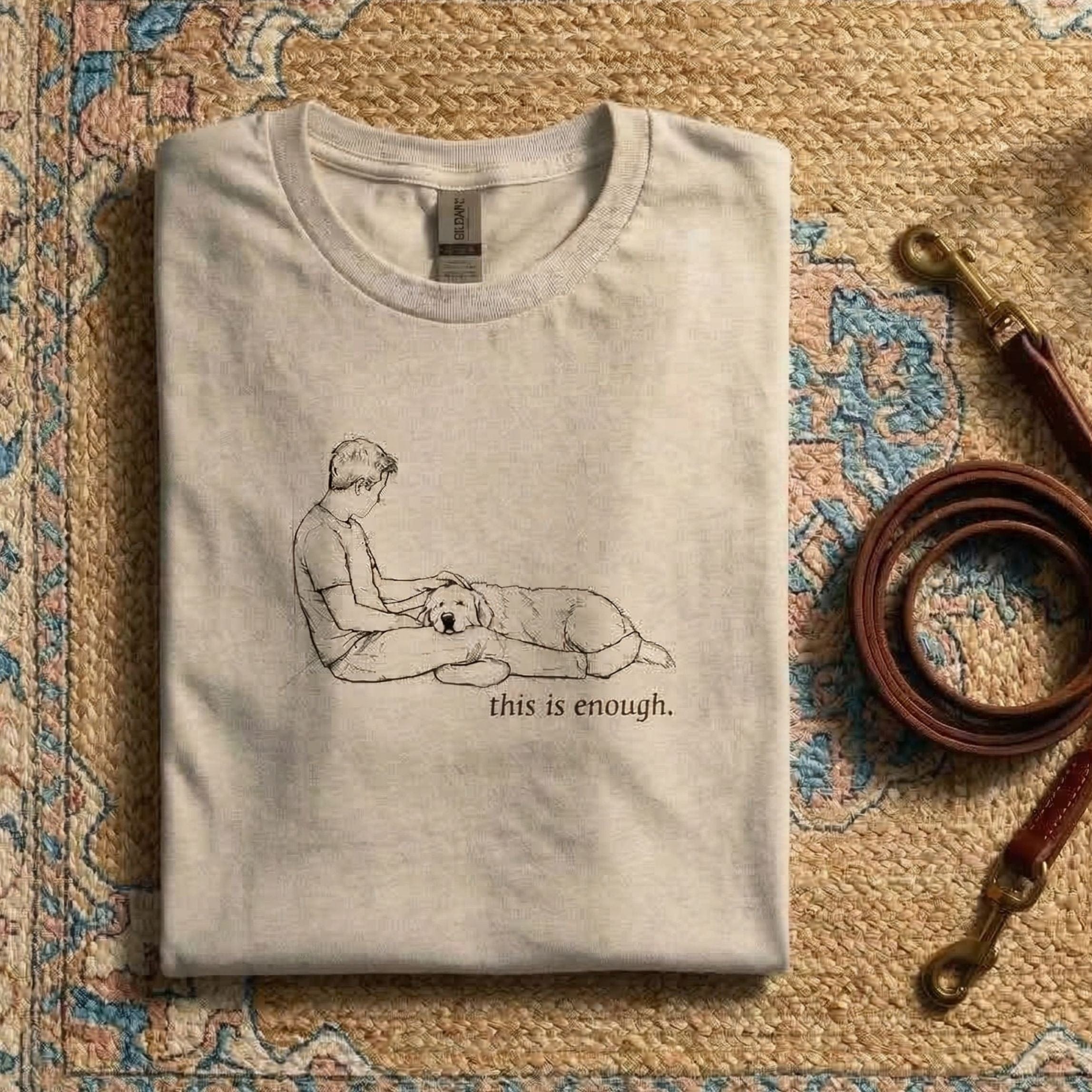 T-Shirt This Is Enough Man & Dog T-Shirt ReallyintoDogs