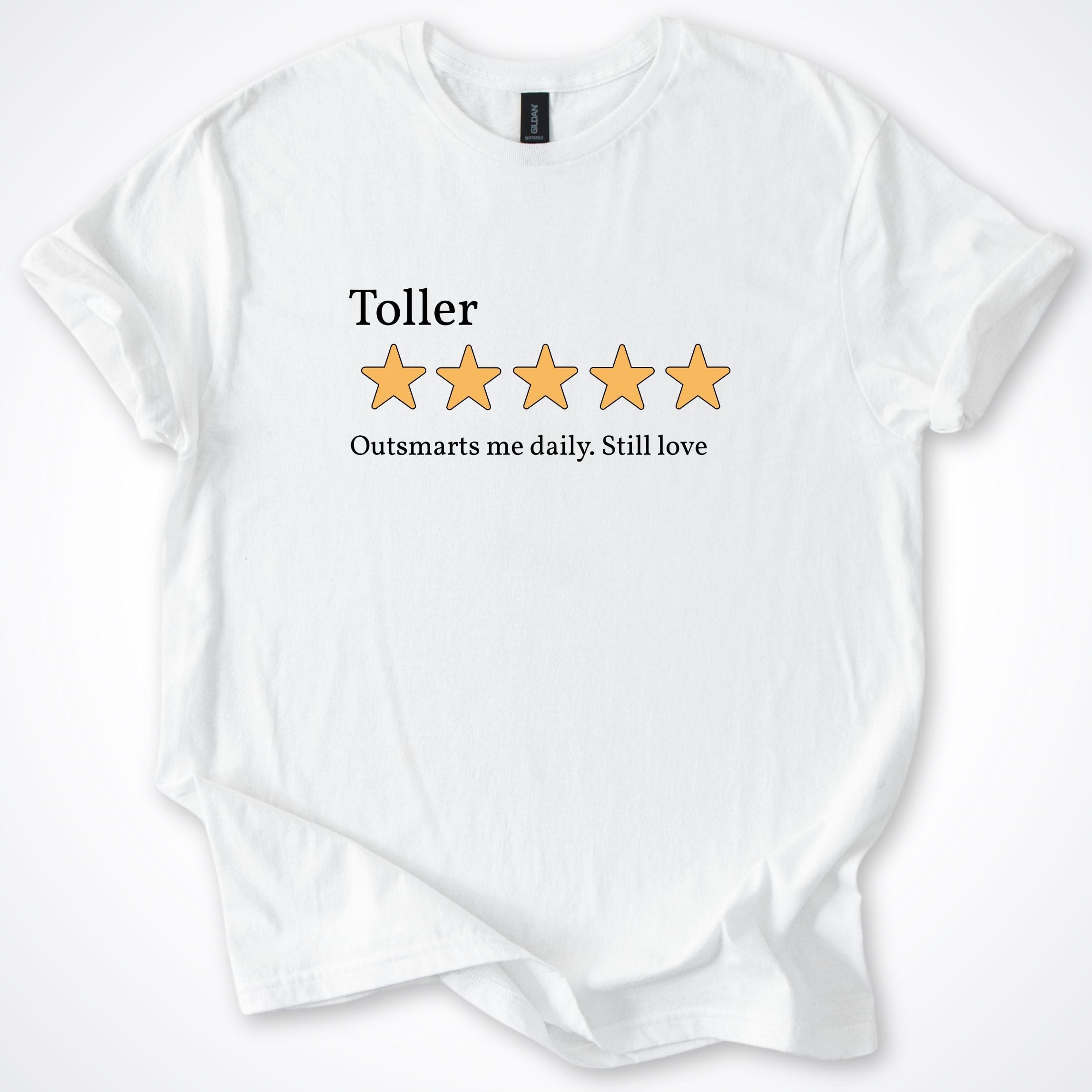 T-Shirt White / S Toller Five Star Review T-Shirt ReallyintoDogs