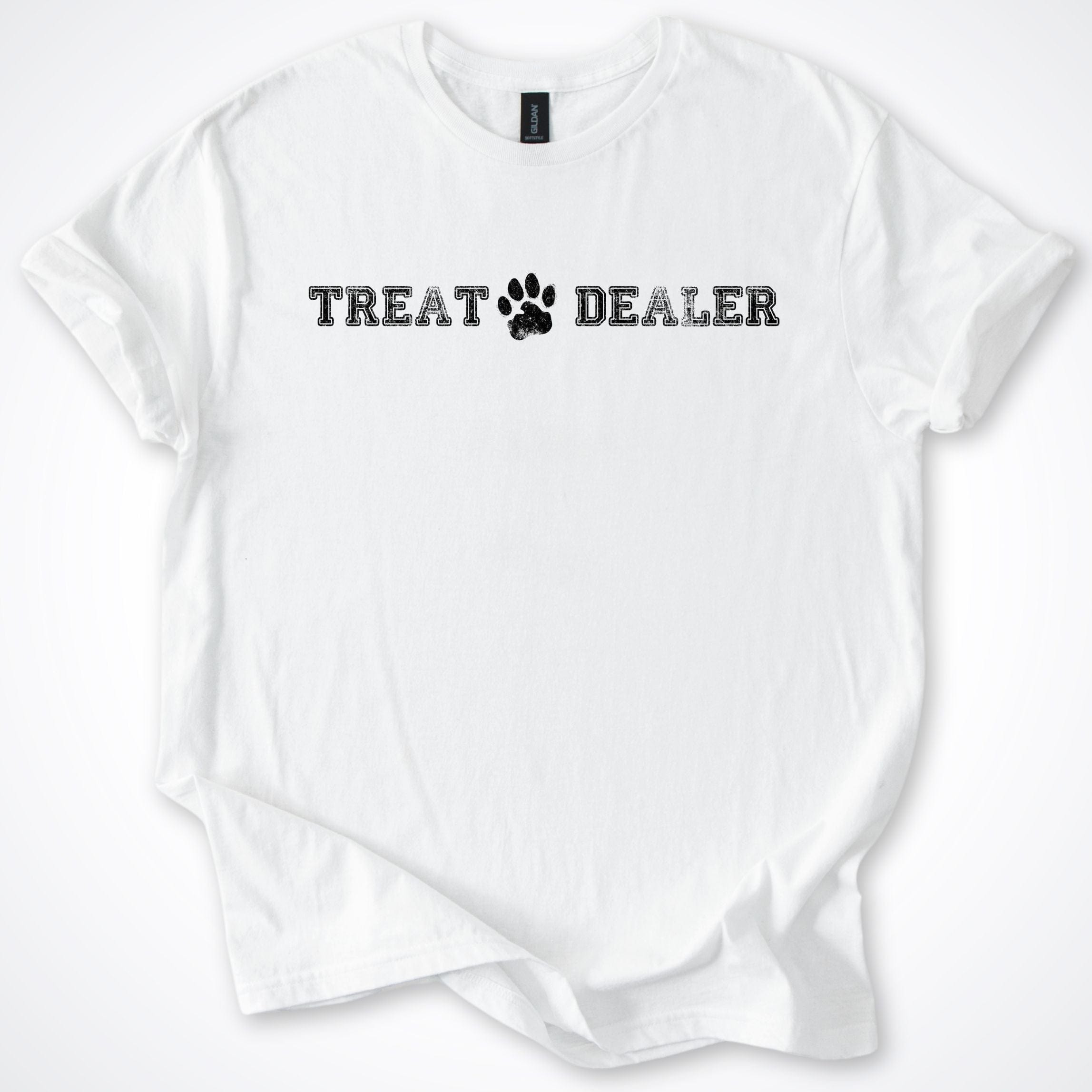 T-Shirt White / S Treat Dealer Colleged T-Shirt ReallyintoDogs