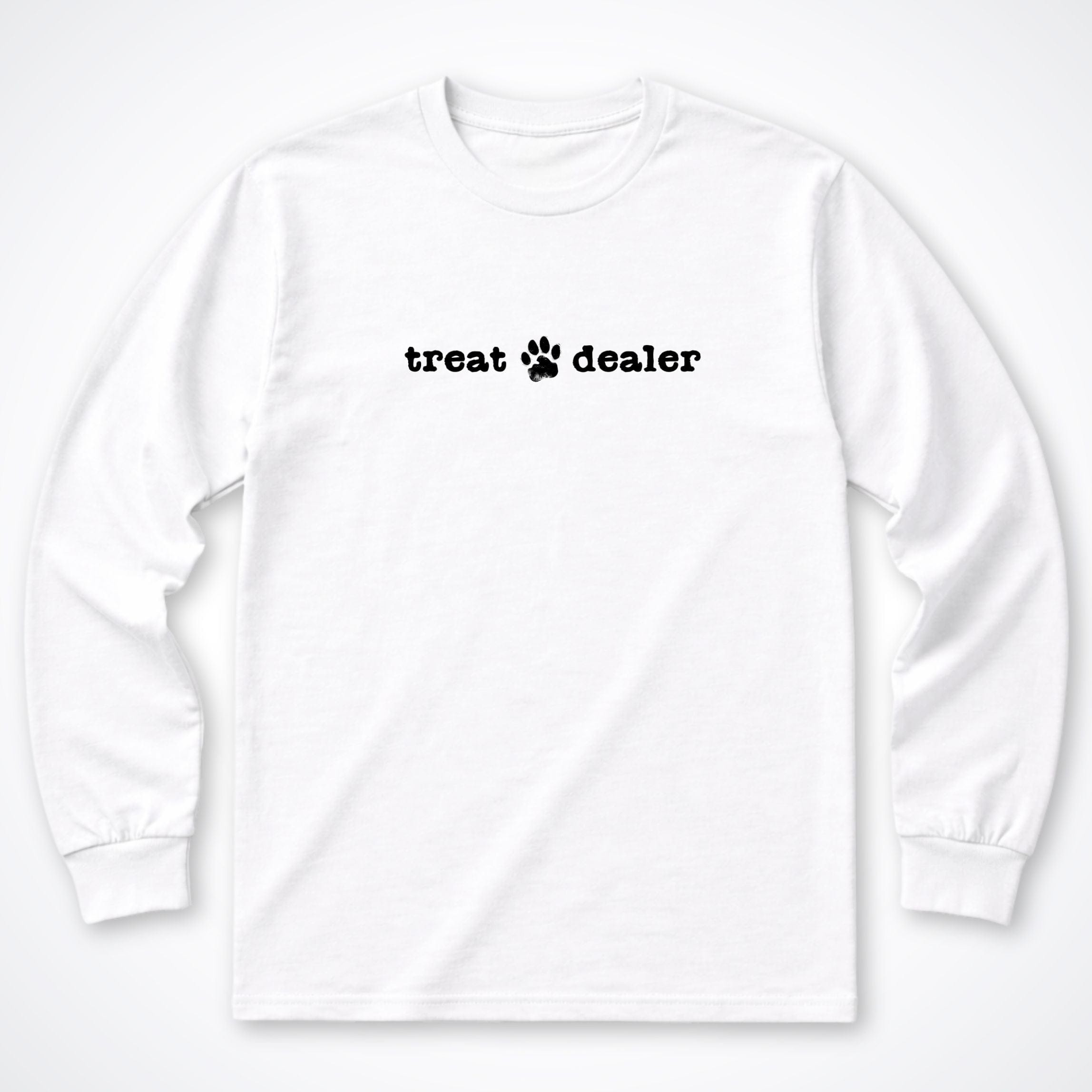 Long-sleeve S / White Treat Dealer Long Sleeve Shirt ReallyintoDogs