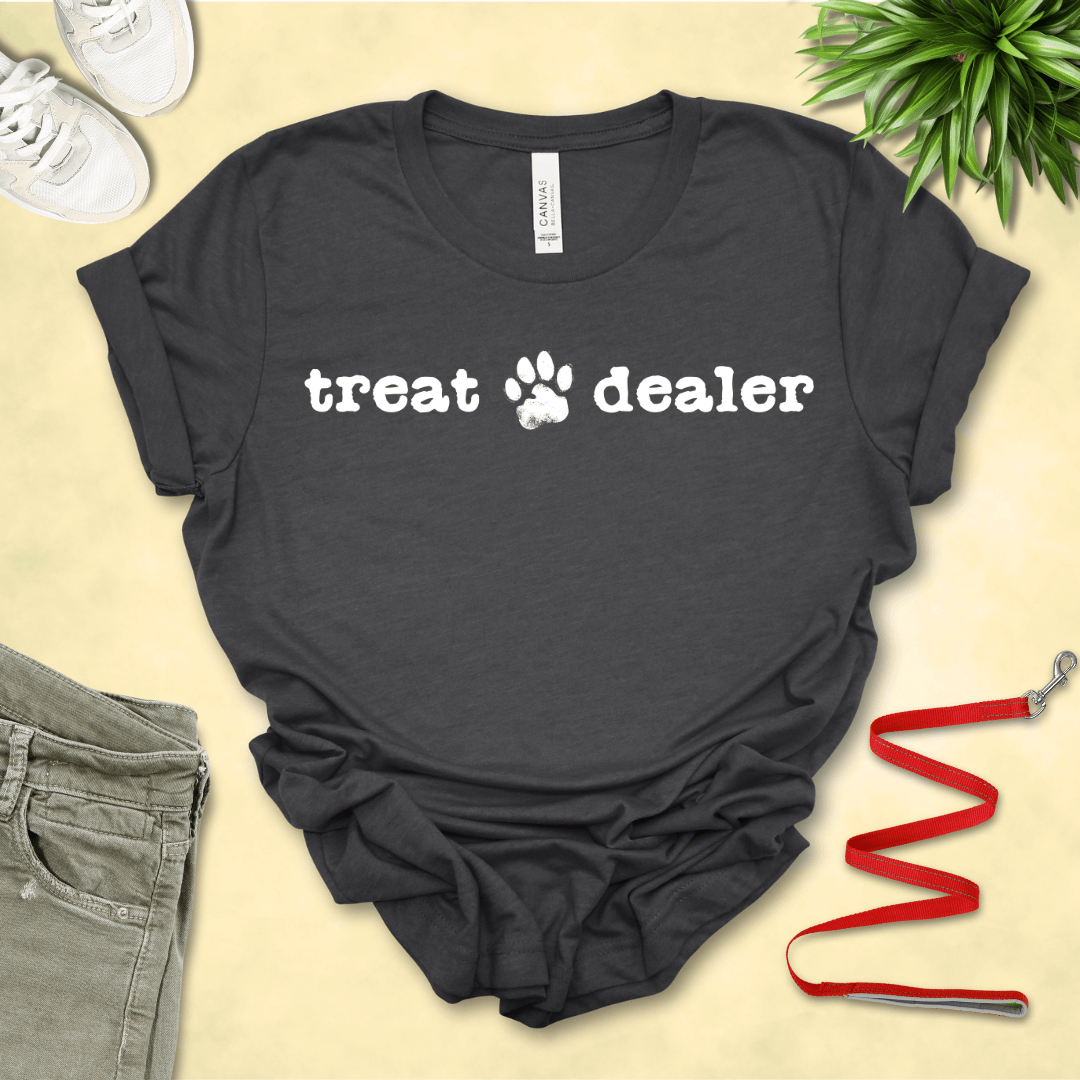 T-Shirt Dark Grey Heather / S Treat Dealer Premium Unisex Tee - Fun Casual Wear for Dog Lovers --reallyintothat