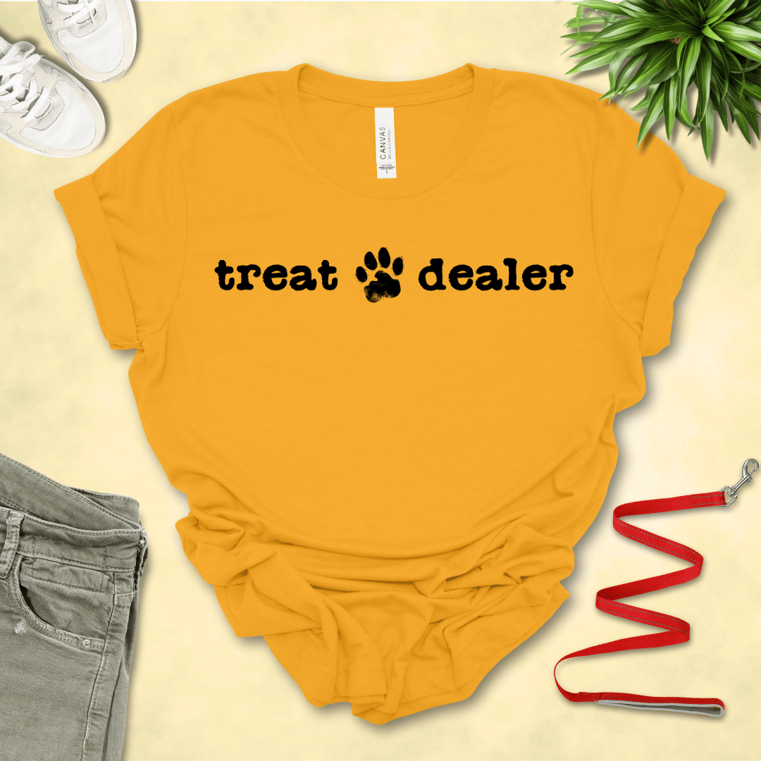 T-Shirt Gold / S Treat Dealer Premium Unisex Tee - Fun Casual Wear for Dog Lovers --reallyintothat