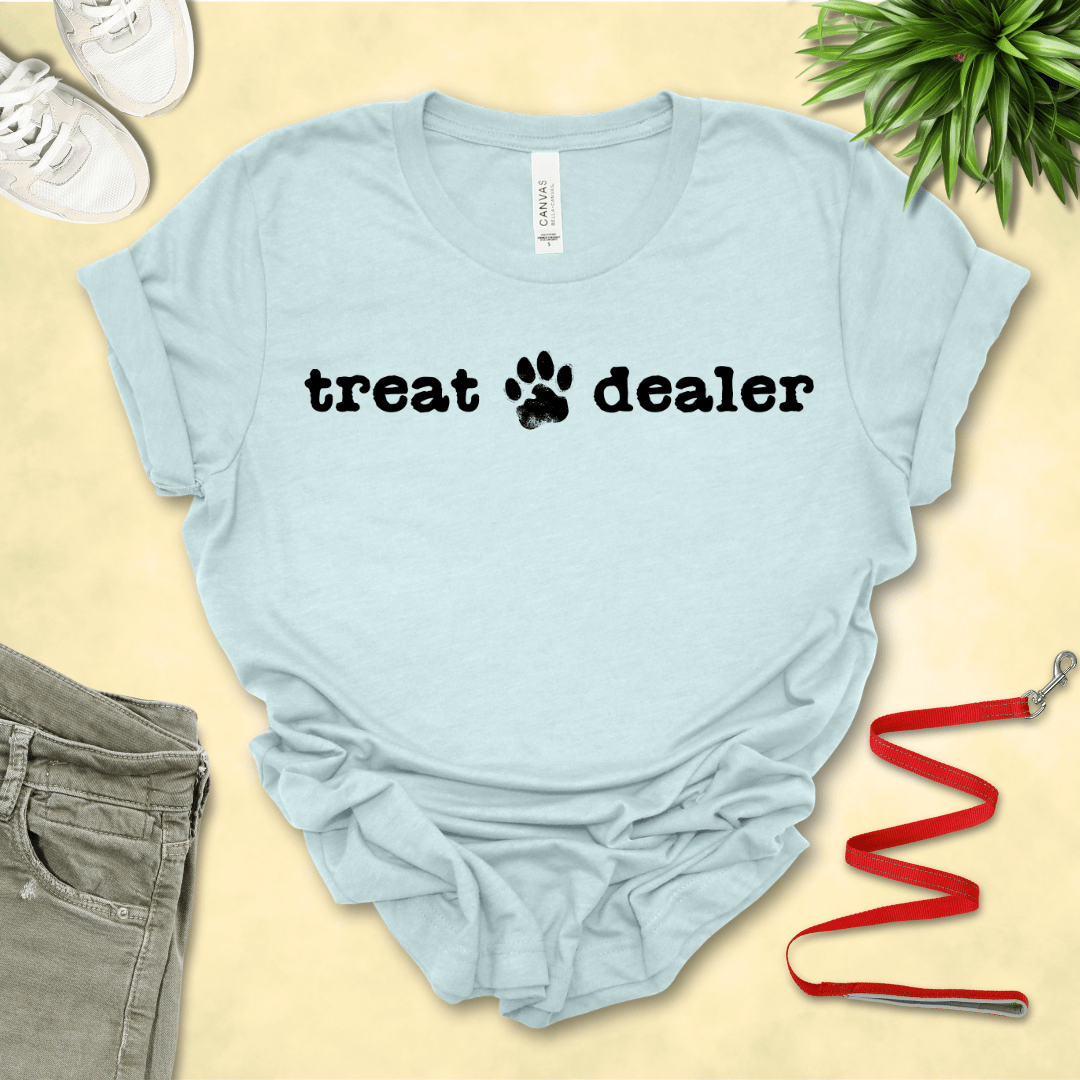 T-Shirt Heather Ice Blue / S Treat Dealer Premium Unisex Tee - Fun Casual Wear for Dog Lovers --reallyintothat