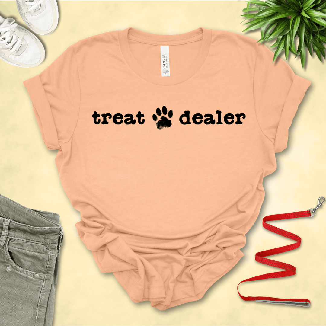 T-Shirt Heather Peach / S Treat Dealer Premium Unisex Tee - Fun Casual Wear for Dog Lovers --reallyintothat