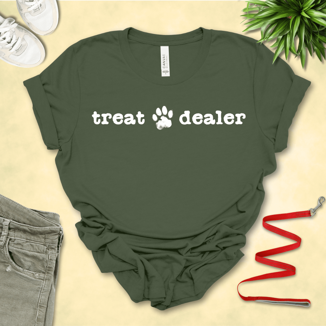 T-Shirt Military Green / S Treat Dealer Premium Unisex Tee - Fun Casual Wear for Dog Lovers --reallyintothat