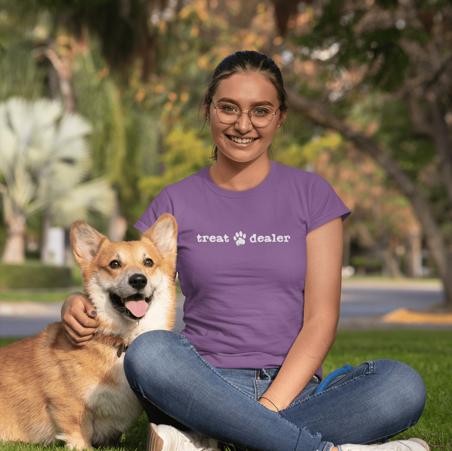 T-Shirt Treat Dealer Premium Unisex Tee - Fun Casual Wear for Dog Lovers --reallyintothat