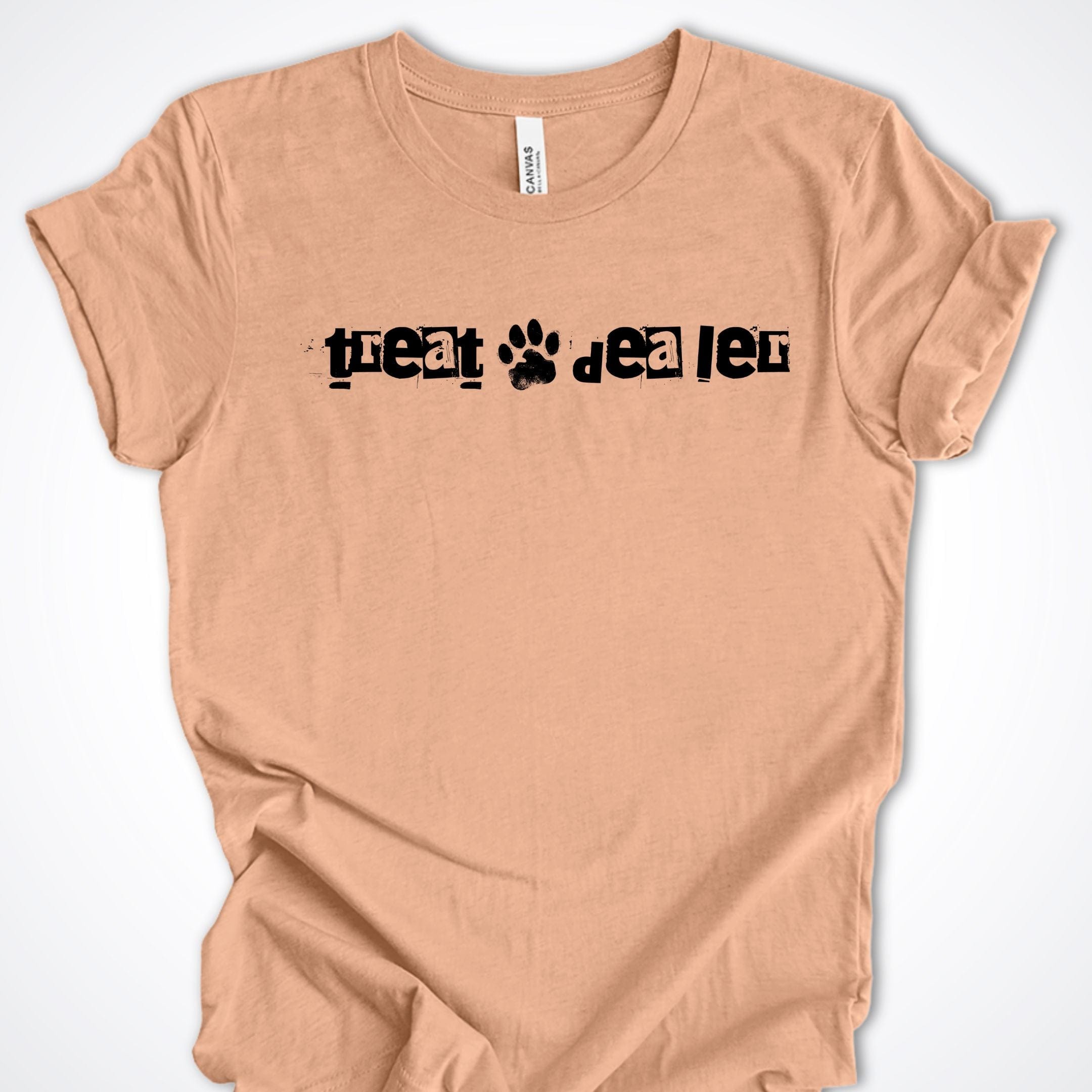 T-Shirt Heather Peach / S Treat Dealer Ransom Note Premium Unisex T-Shirt ReallyintoDogs