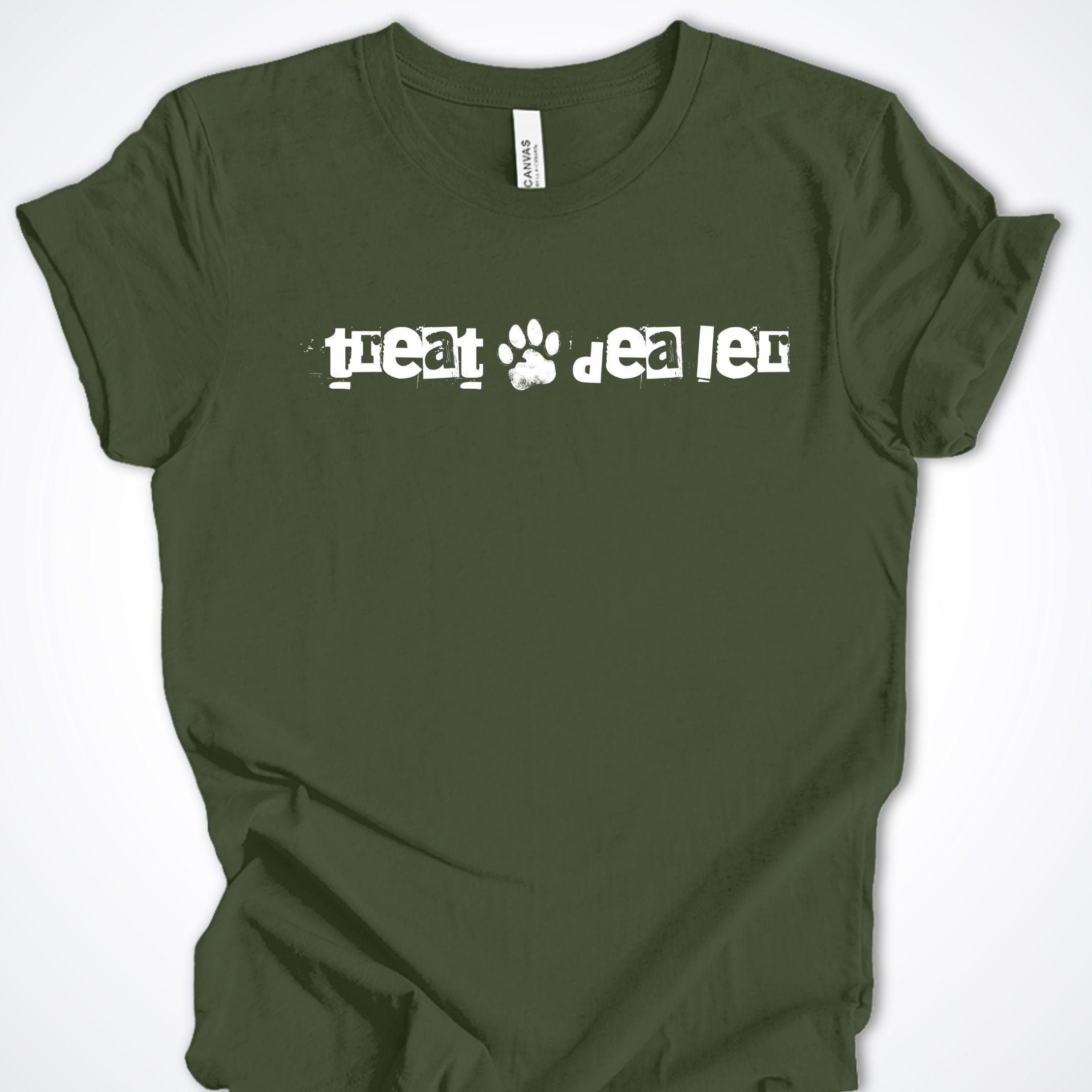 T-Shirt Military Green / S Treat Dealer Ransom Note Premium Unisex T-Shirt ReallyintoDogs