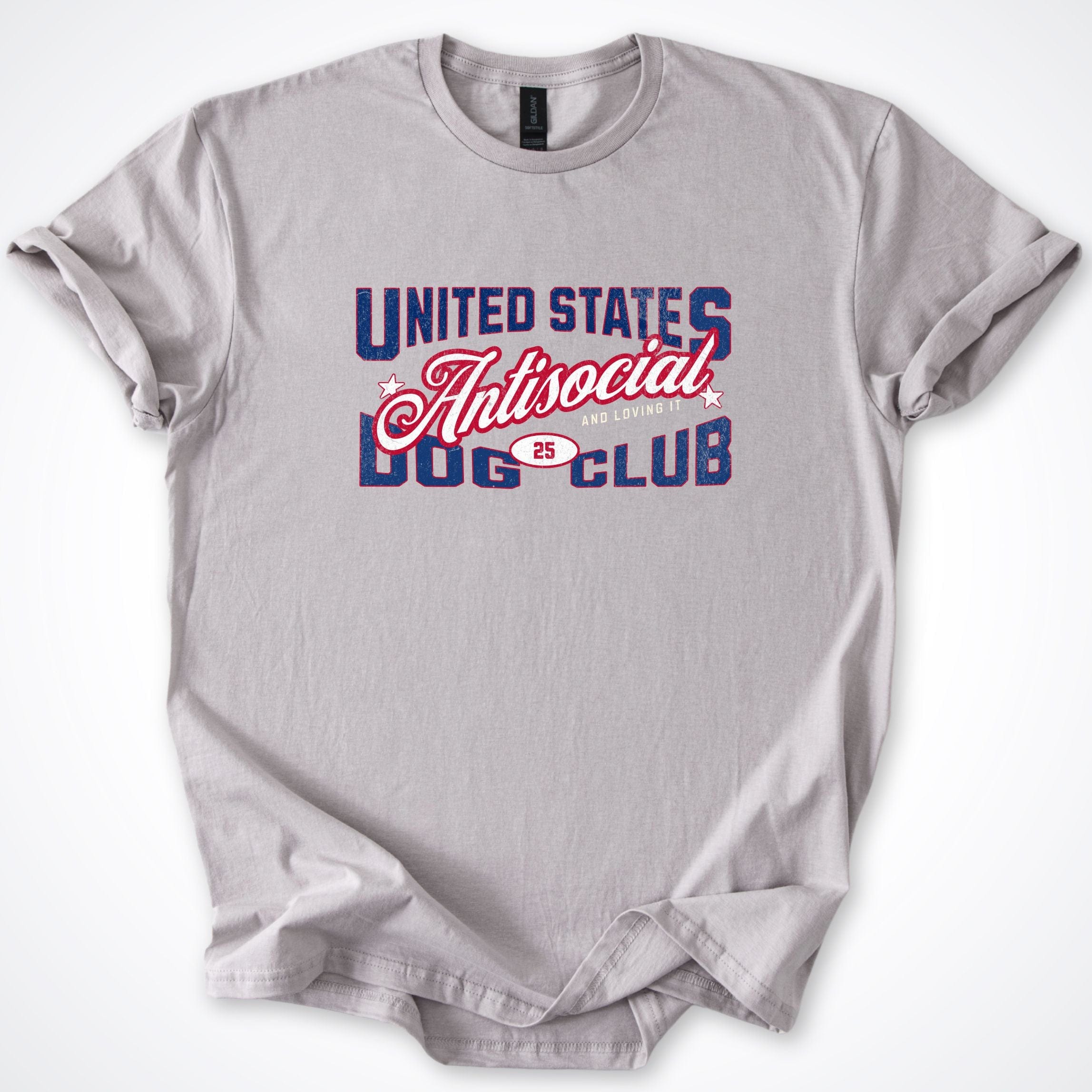 T-Shirt Ice Grey / S United States Antisocial Dog Club T-Shirt ReallyintoDogs