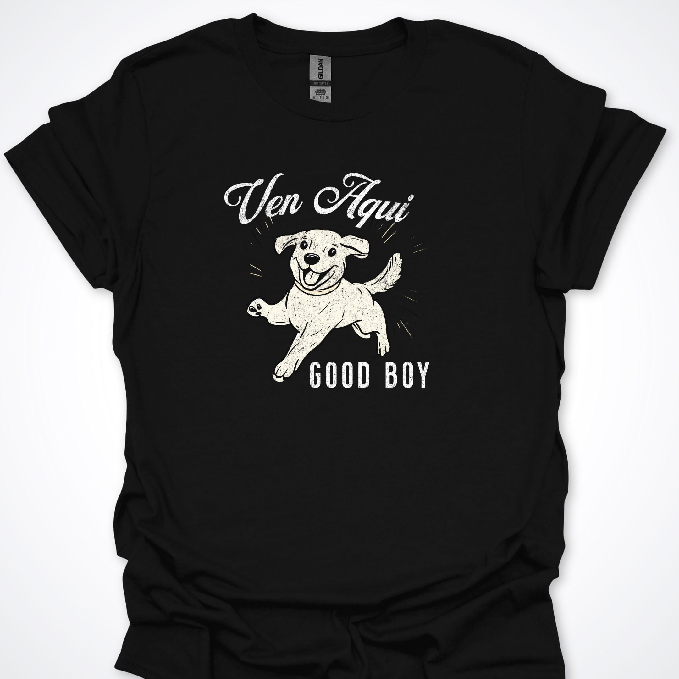 T-Shirt Black / S Ven Aqui Good Boy Premium Unisex T-Shirt ReallyintoDogs