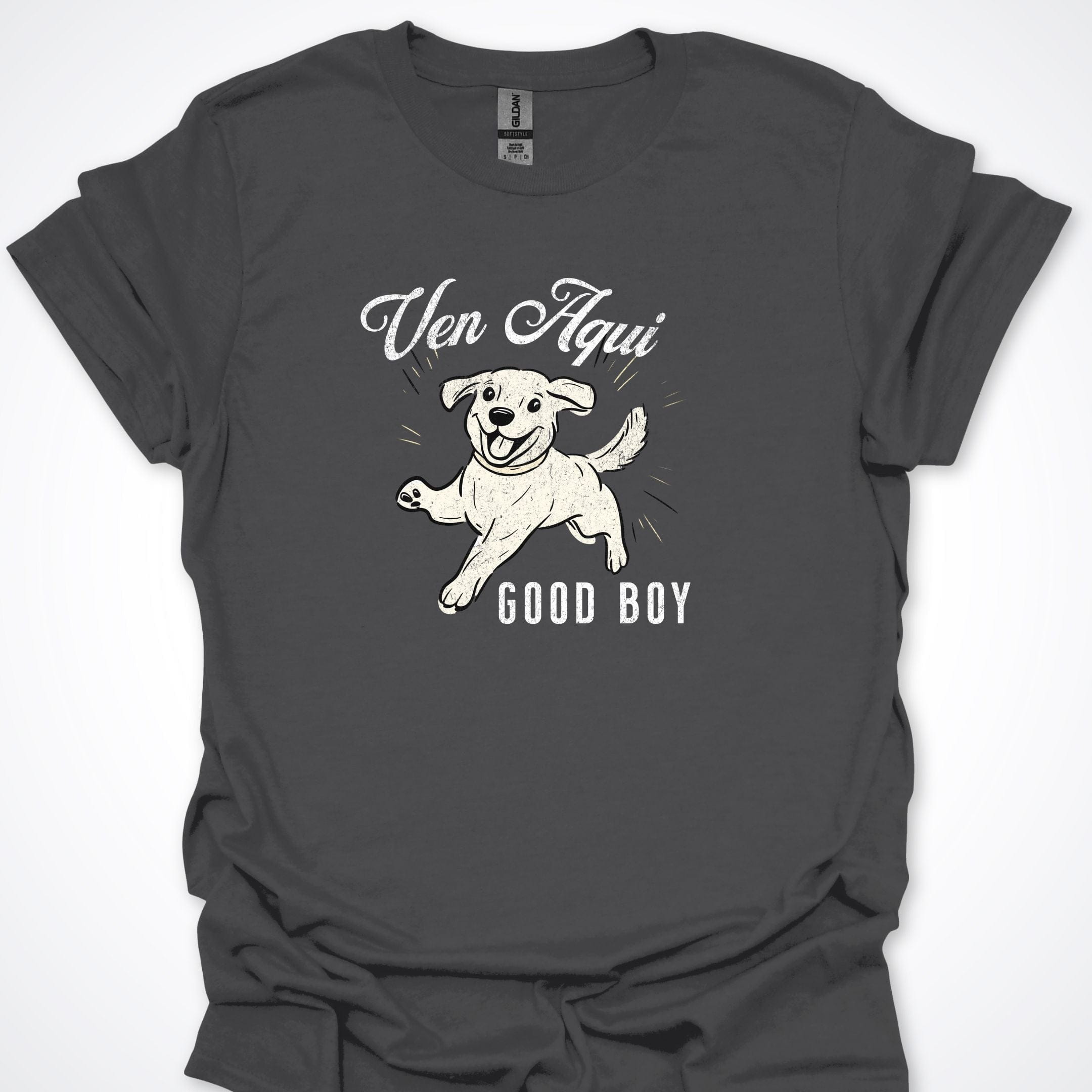 T-Shirt Charcoal / S Ven Aqui Good Boy Premium Unisex T-Shirt ReallyintoDogs