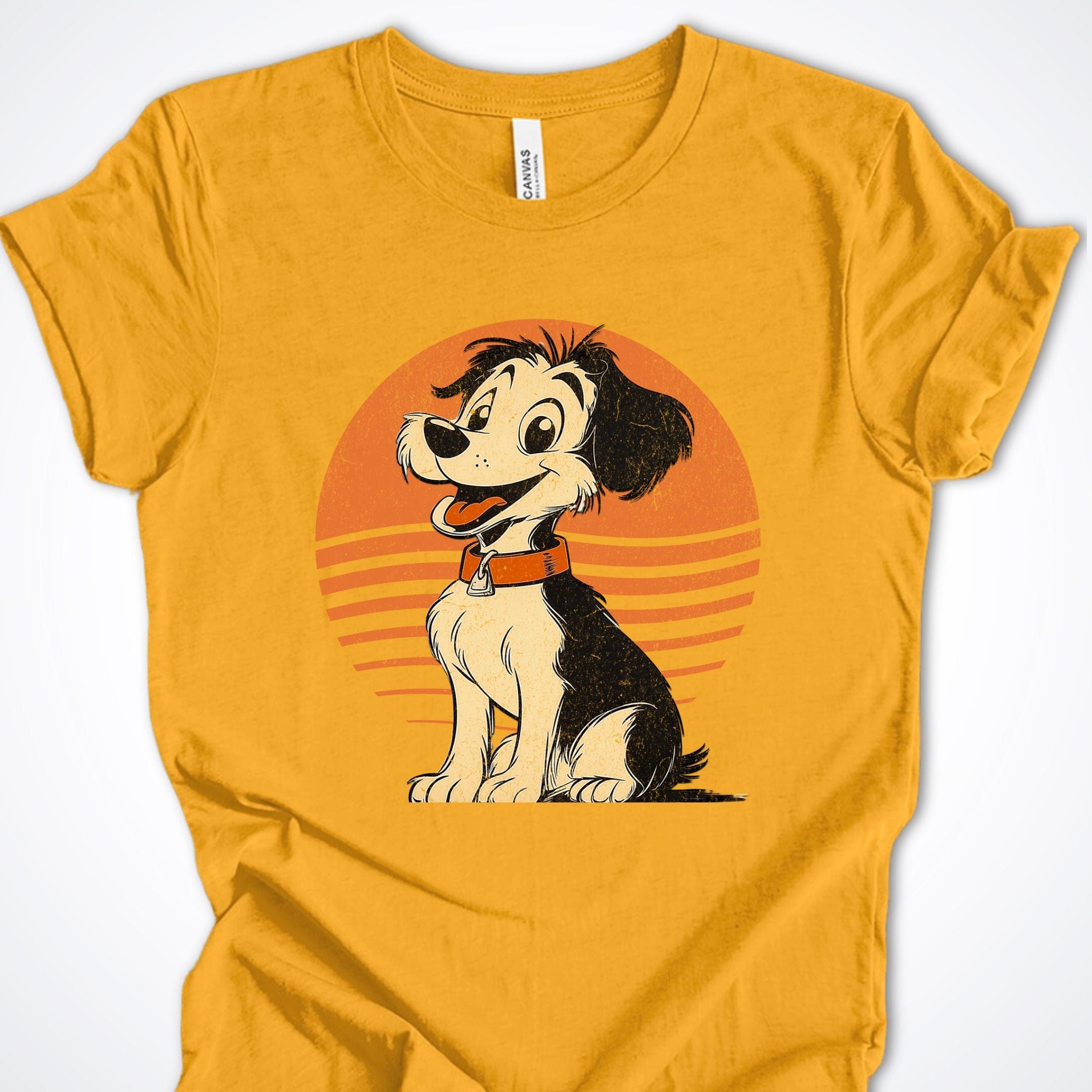 T-Shirt Gold / S Vintage Pup Scruffy Premium Unisex T-Shirt ReallyintoDogs