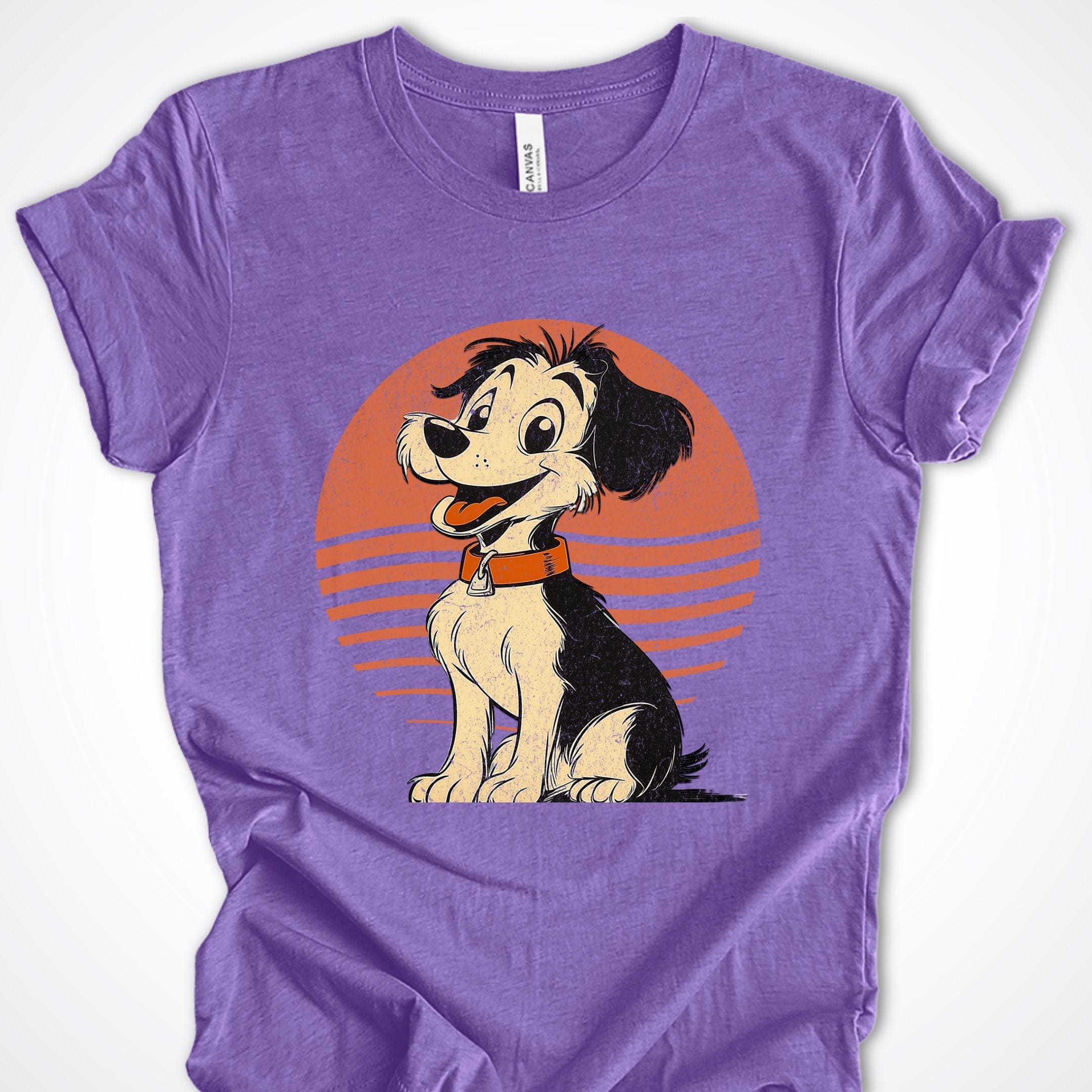 T-Shirt Heather Team Purple / S Vintage Pup Scruffy Premium Unisex T-Shirt ReallyintoDogs