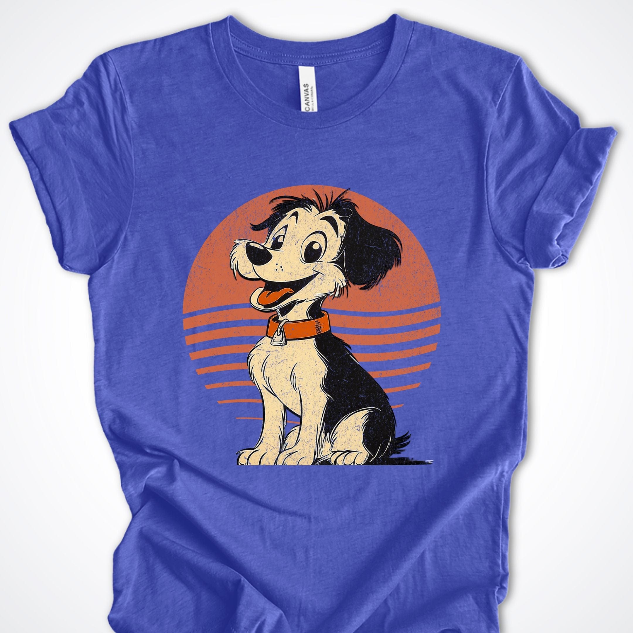 T-Shirt Heather True Royal / S Vintage Pup Scruffy Premium Unisex T-Shirt ReallyintoDogs