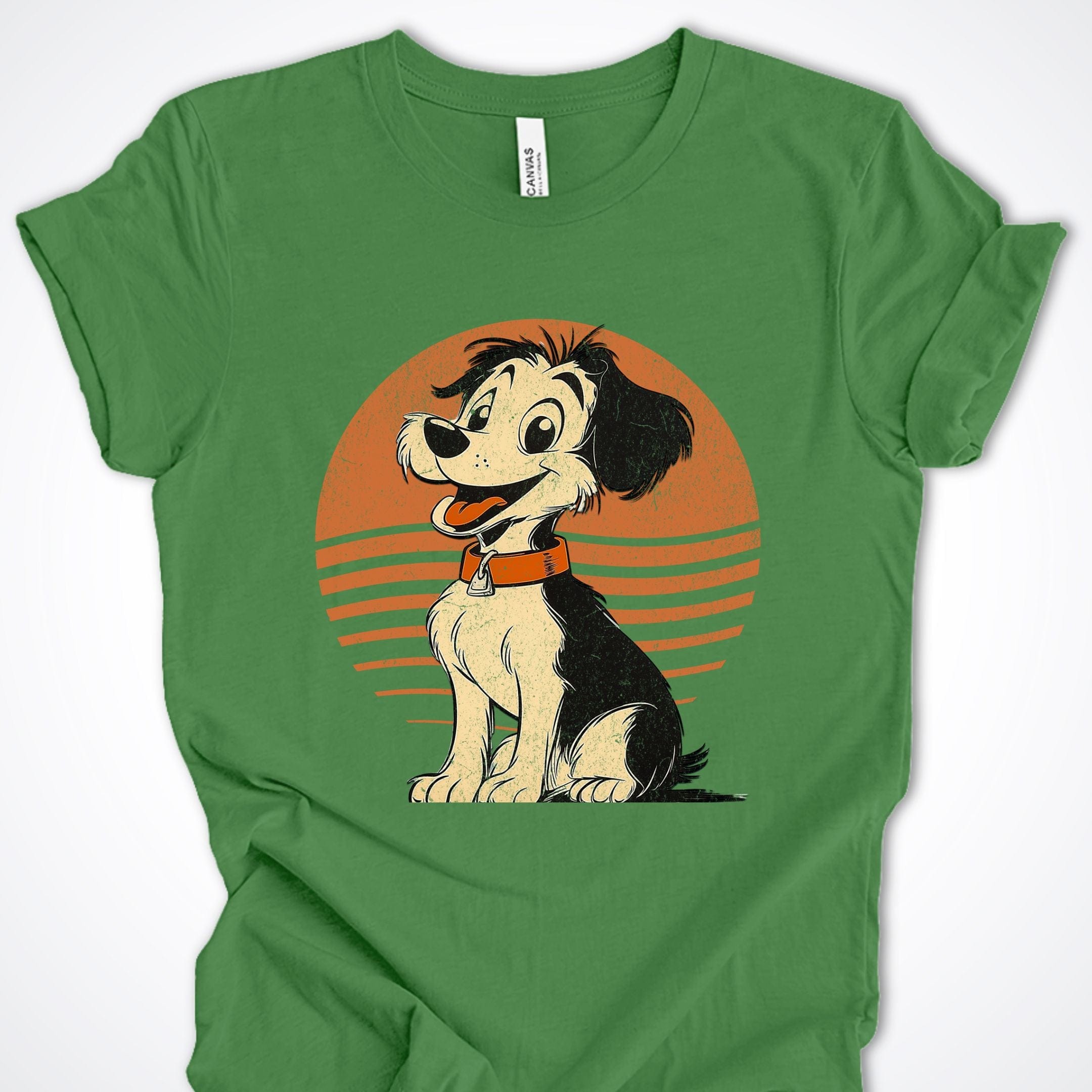 T-Shirt Leaf / S Vintage Pup Scruffy Premium Unisex T-Shirt ReallyintoDogs