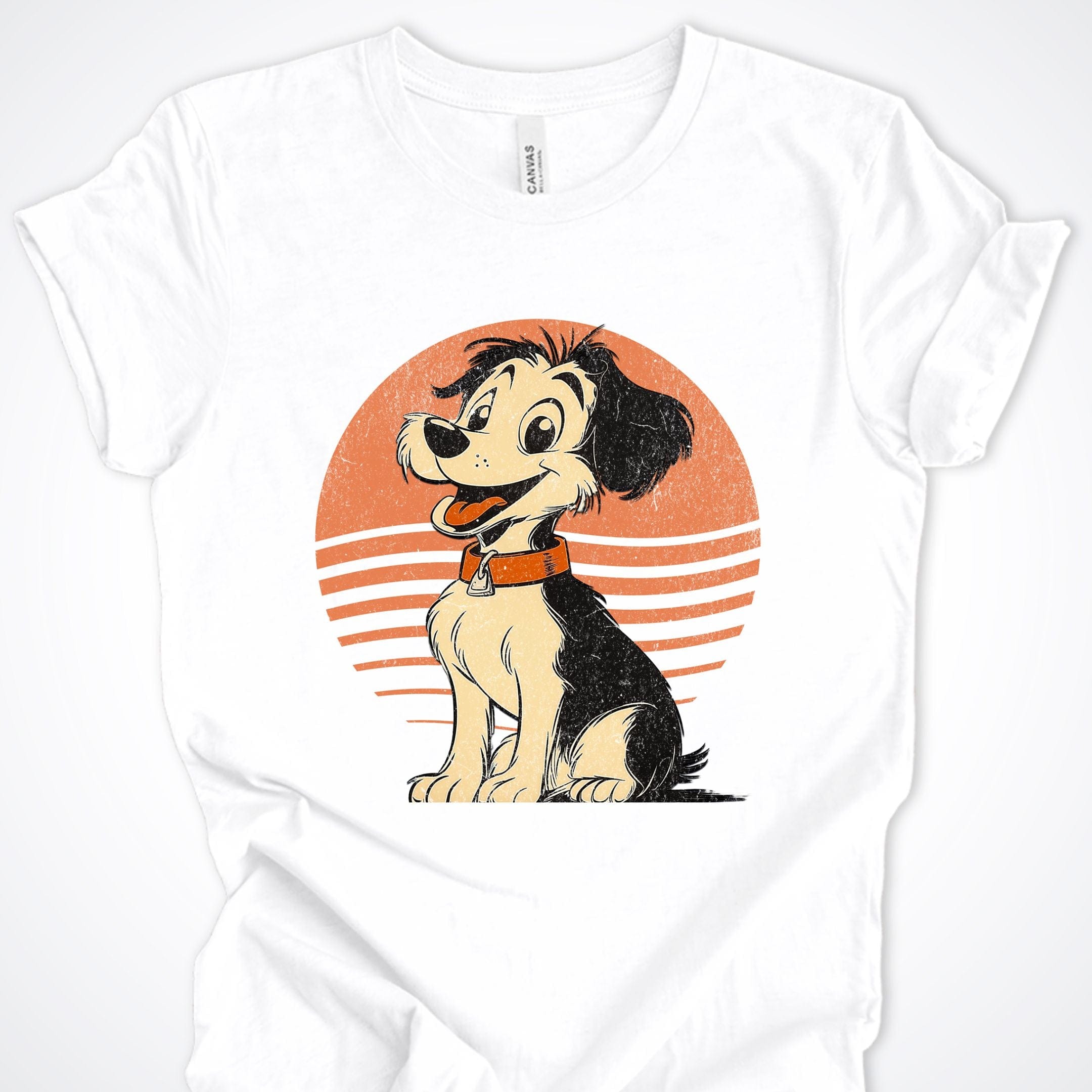 T-Shirt White / S Vintage Pup Scruffy Premium Unisex T-Shirt ReallyintoDogs