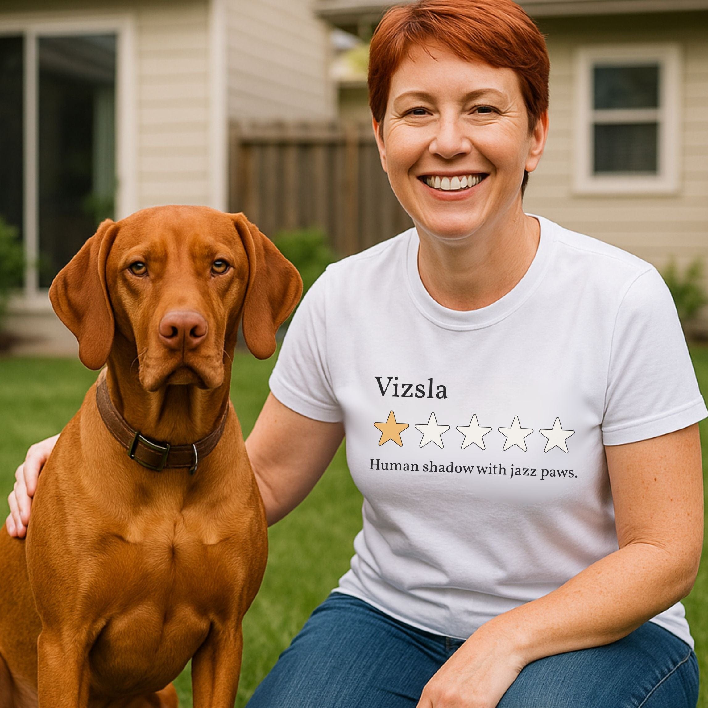 T-Shirt Vizsla One Star Review T-Shirt ReallyintoDogs