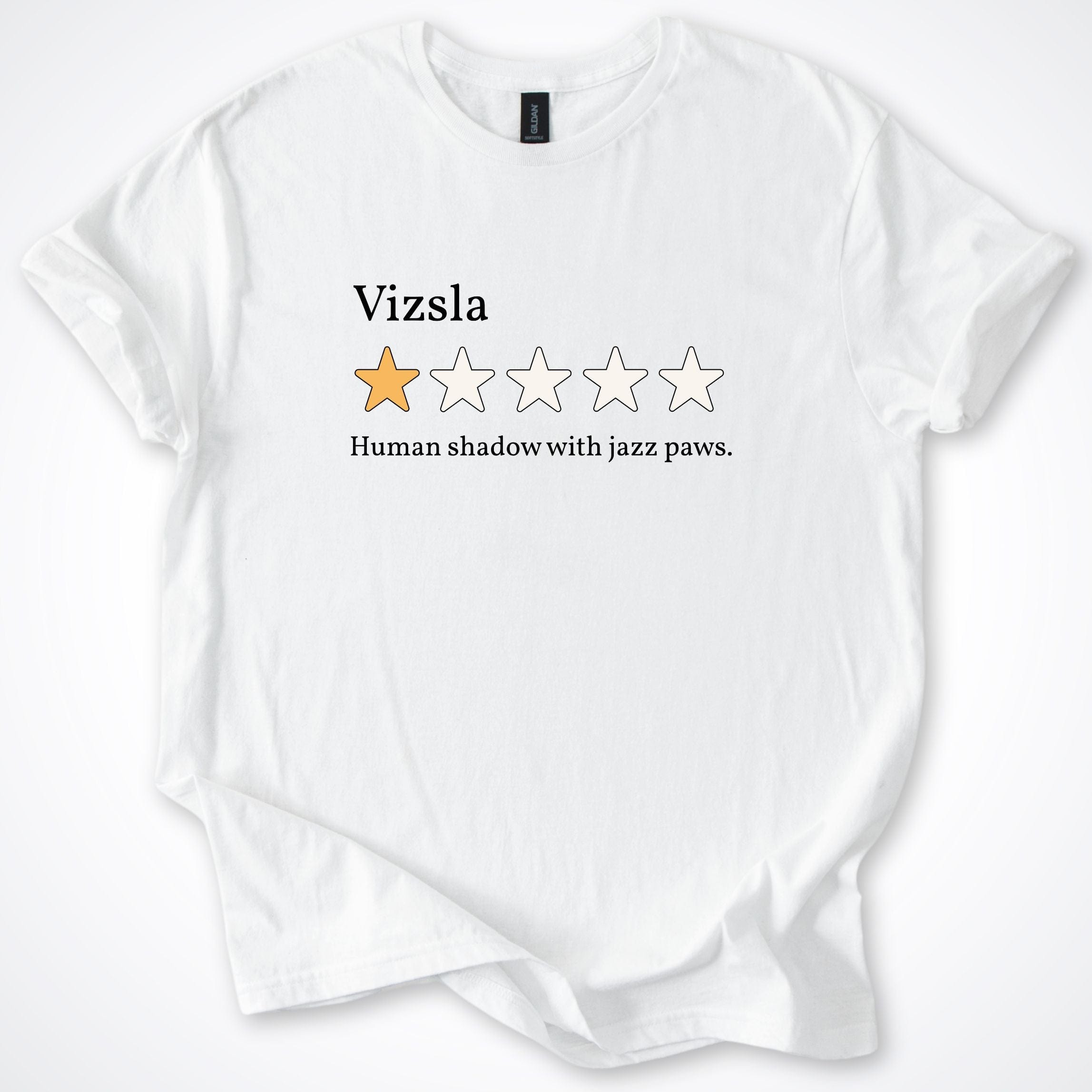 T-Shirt White / S Vizsla One Star Review T-Shirt ReallyintoDogs