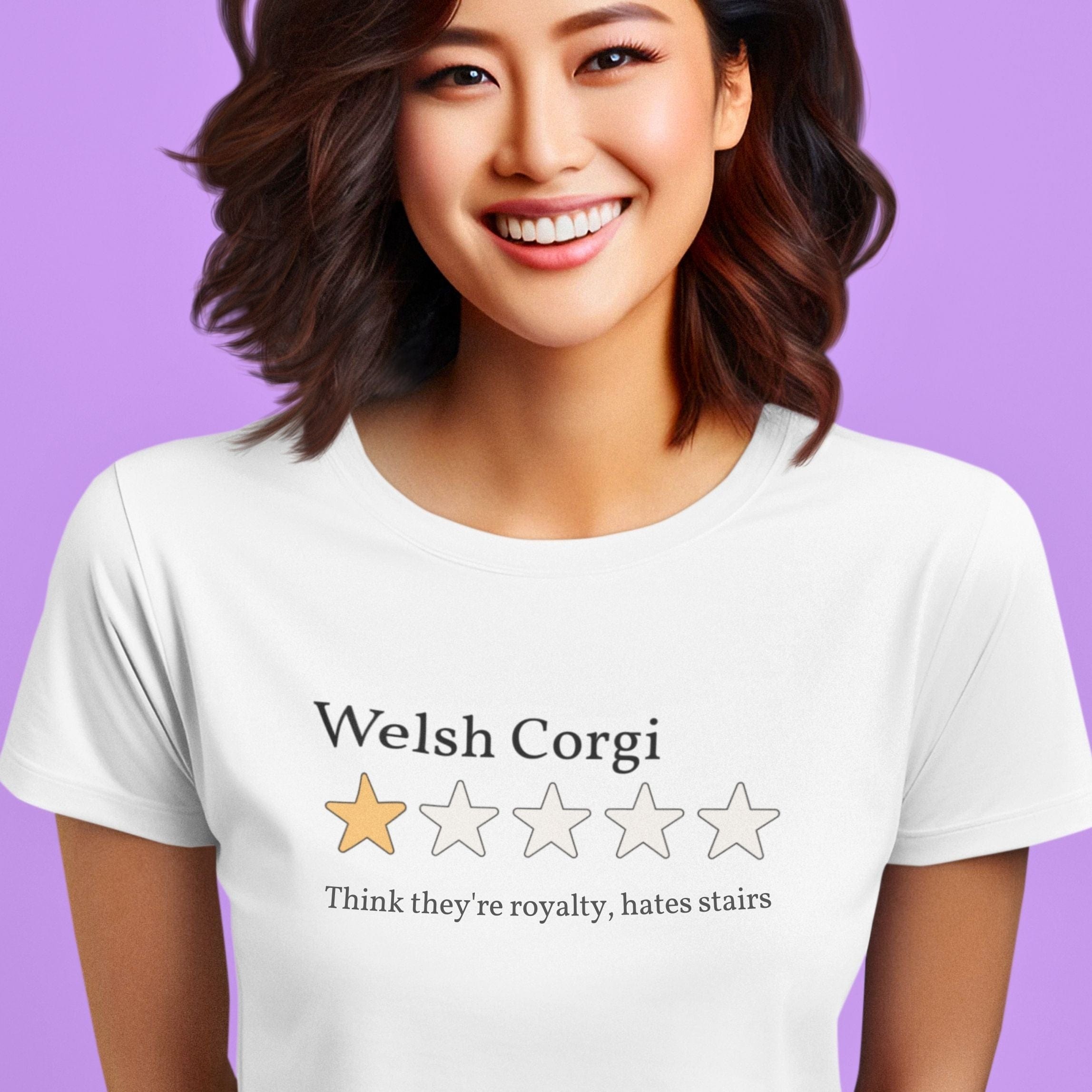 T-Shirt Welsh Corgi One Star Review T-Shirt ReallyintoDogs