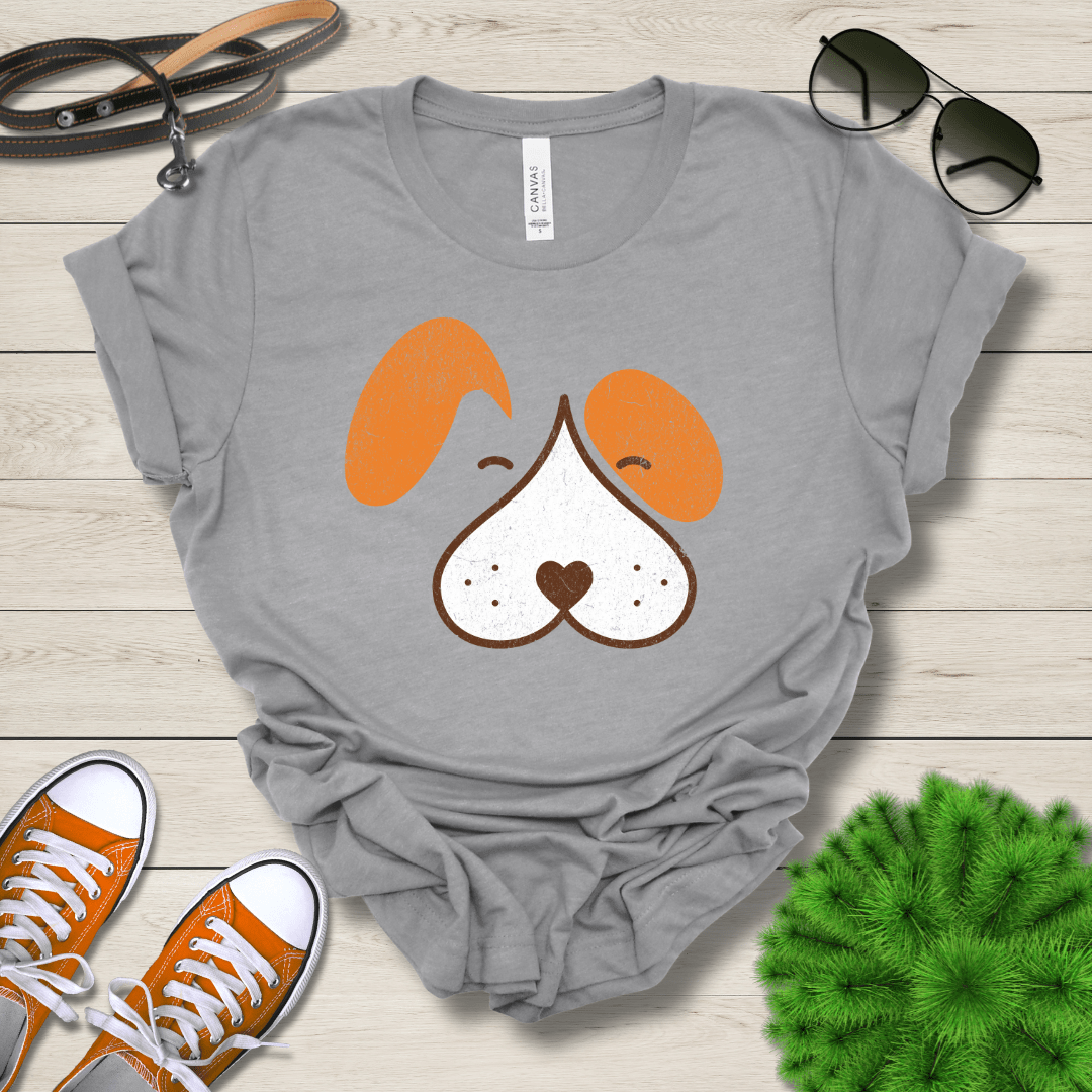 T-Shirt Athletic Heather / S Wet Nose Puppy Face Premium Unisex Tee - Fun Casual Wear for Dog Lovers --reallyintothat