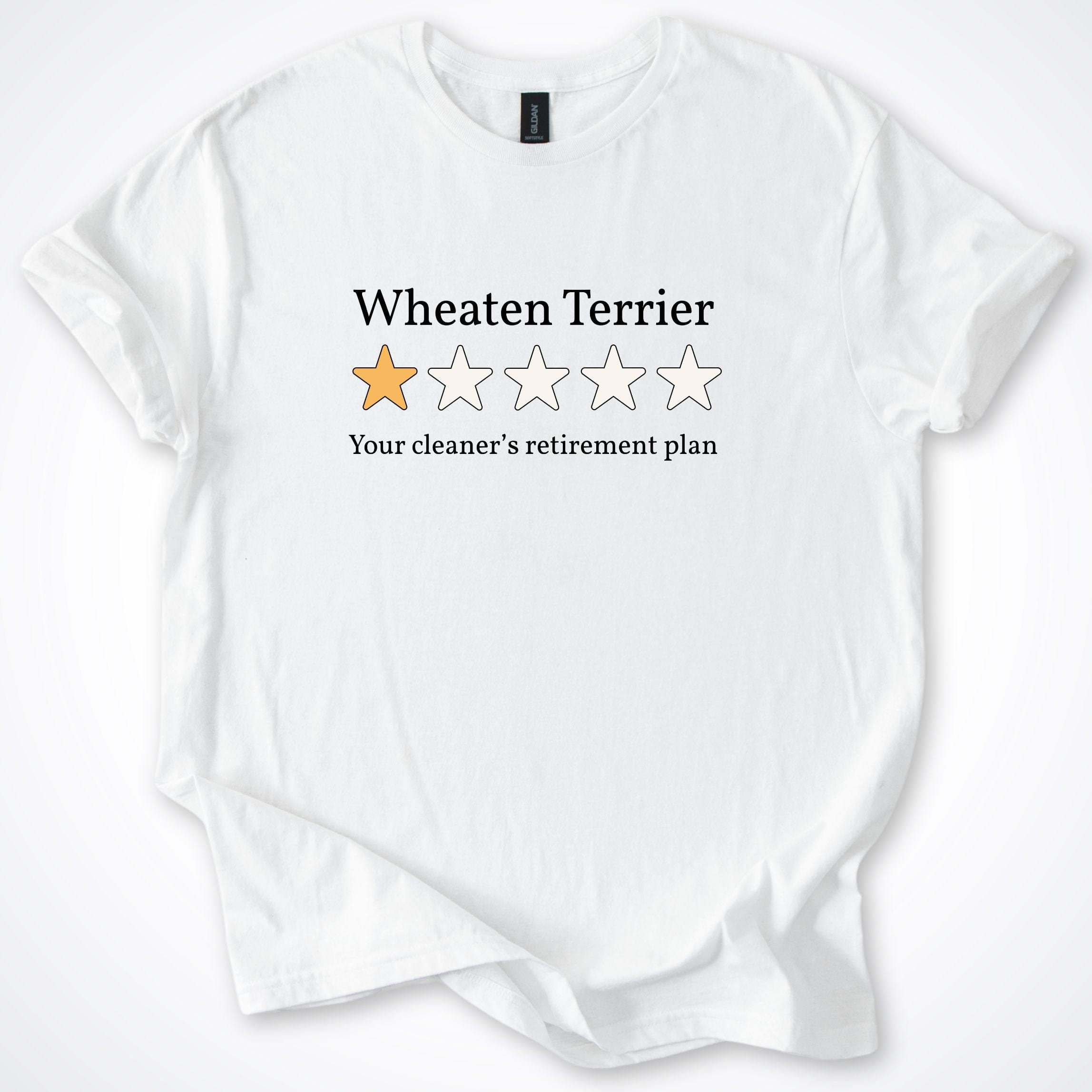 T-Shirt White / S Wheaten Terrier One Star Review T-Shirt ReallyintoDogs
