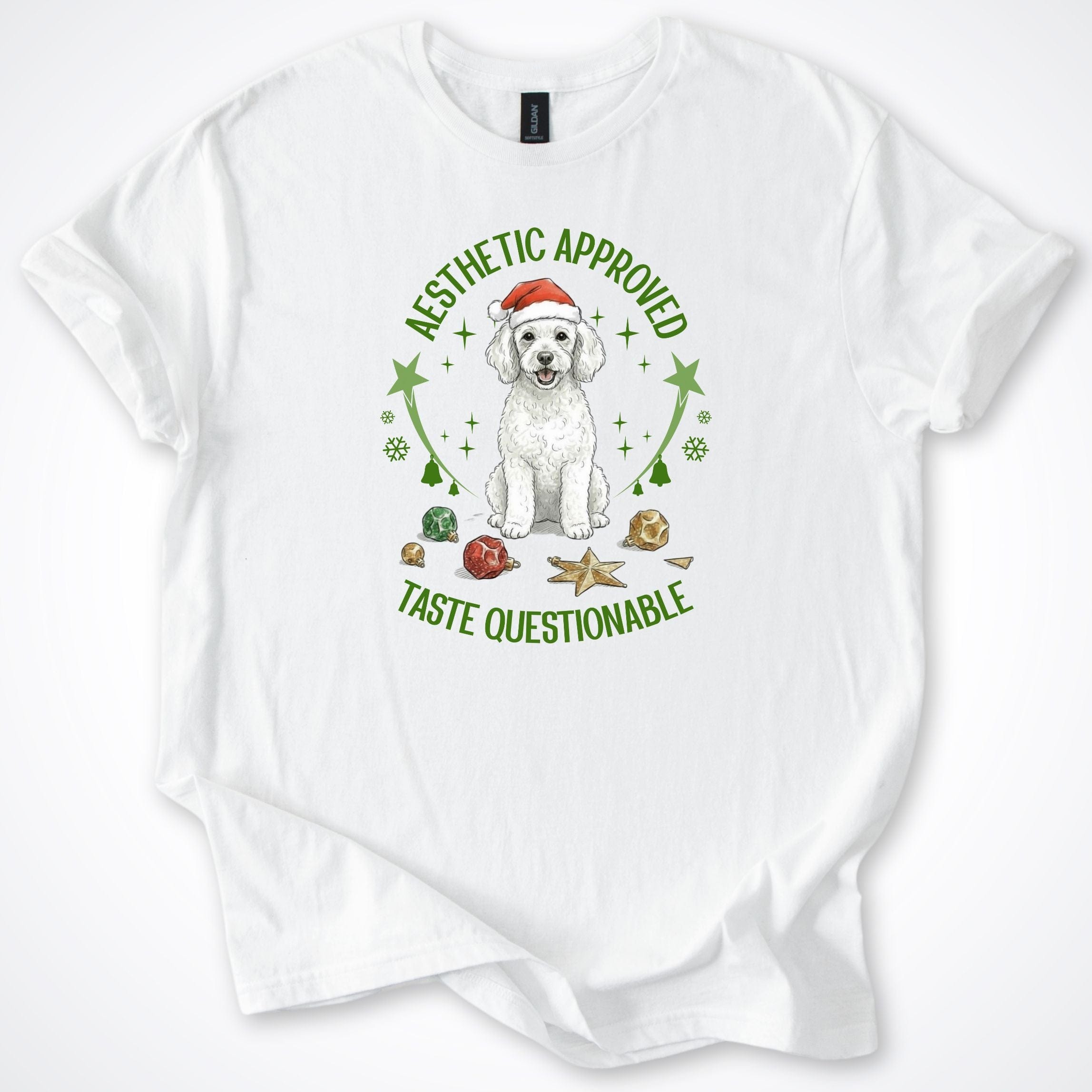 T-Shirt White / S Xmas Aesthetic Approved Poodle Christmas T-Shirt ReallyintoDogs