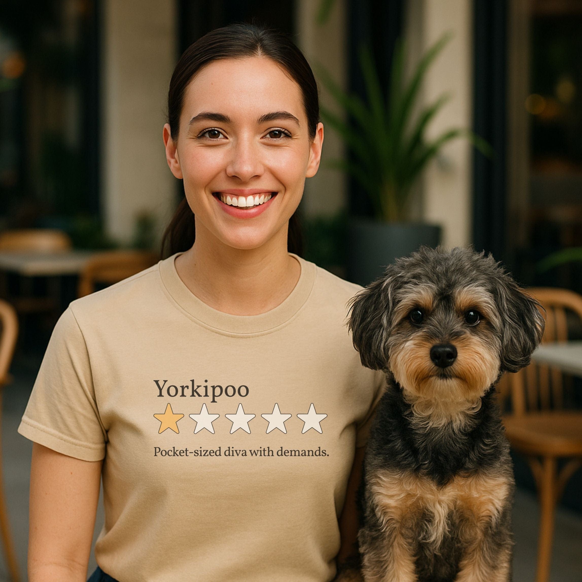 T-Shirt Yorkipoo One Star Review T-Shirt ReallyintoDogs