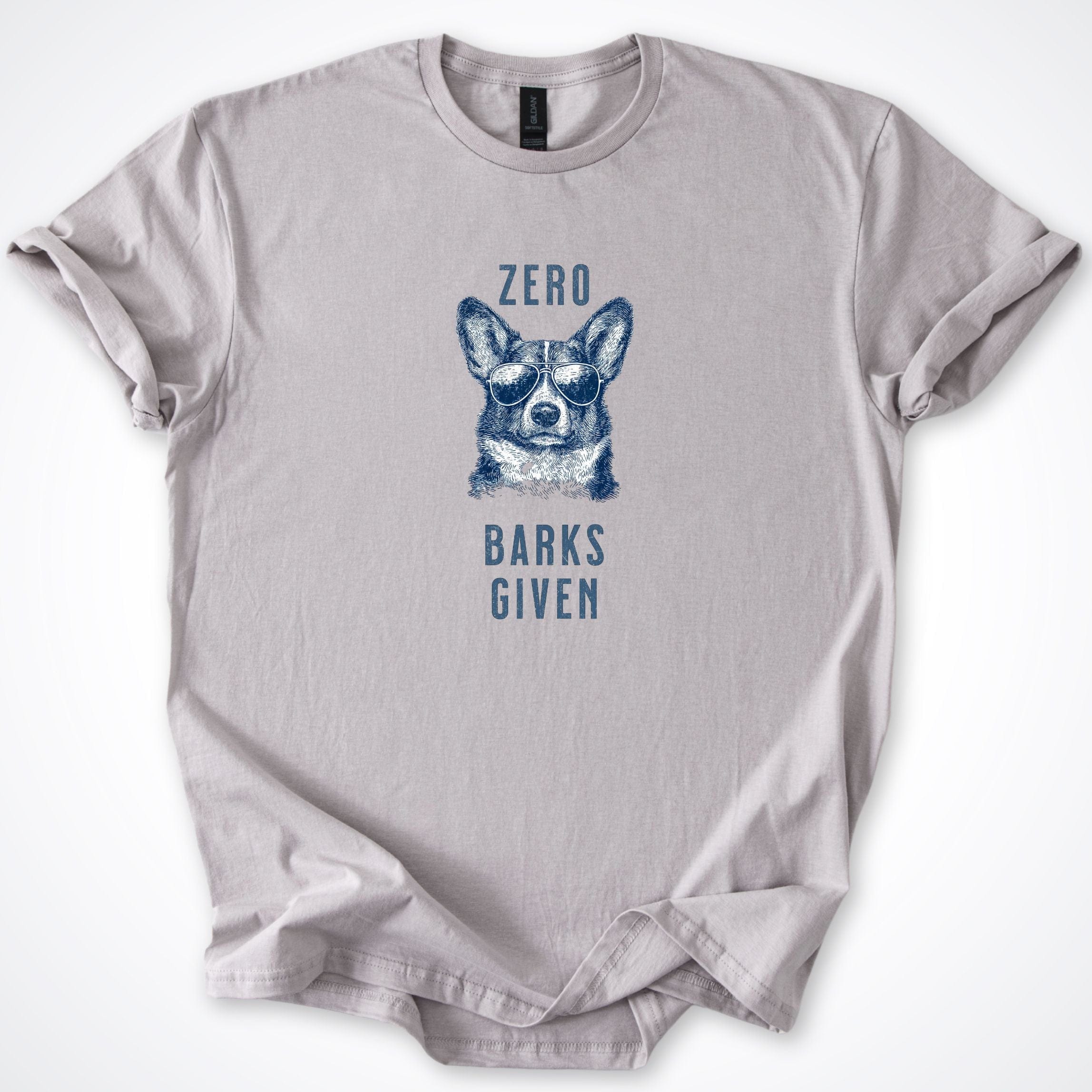 T-Shirt Ice Grey / S Zero Barks Given Corgi T-Shirt ReallyintoDogs